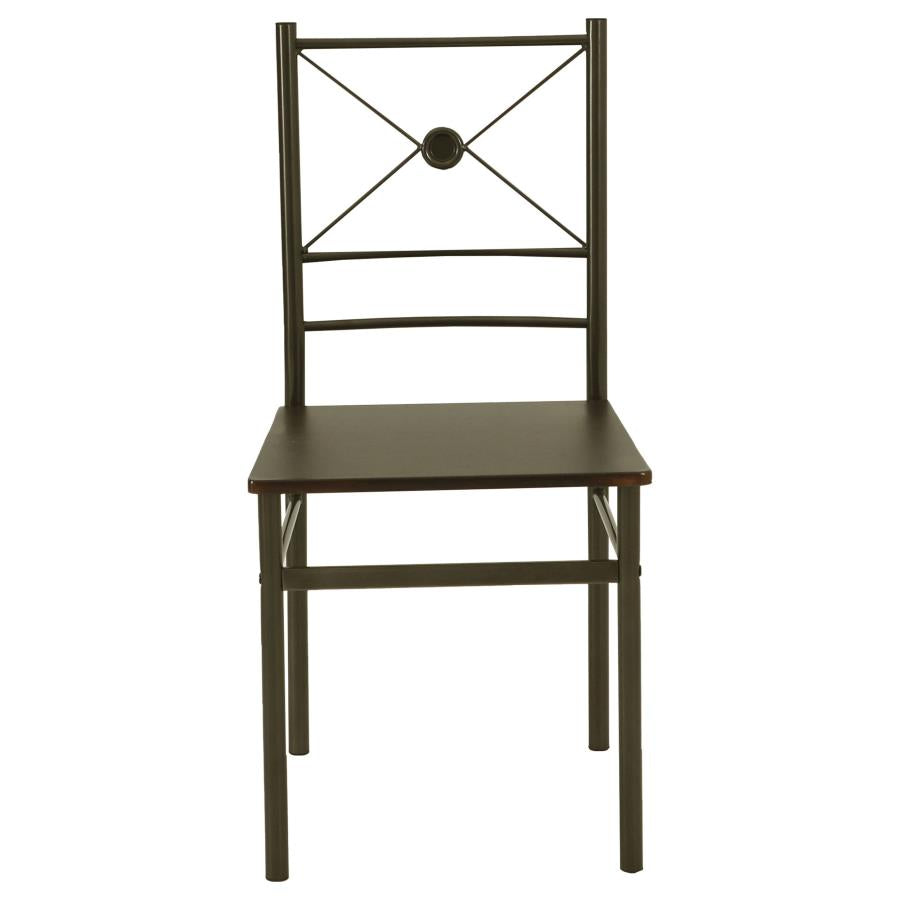 Anna 5-piece Rectangular Dining Set Dark Bronze - 100033