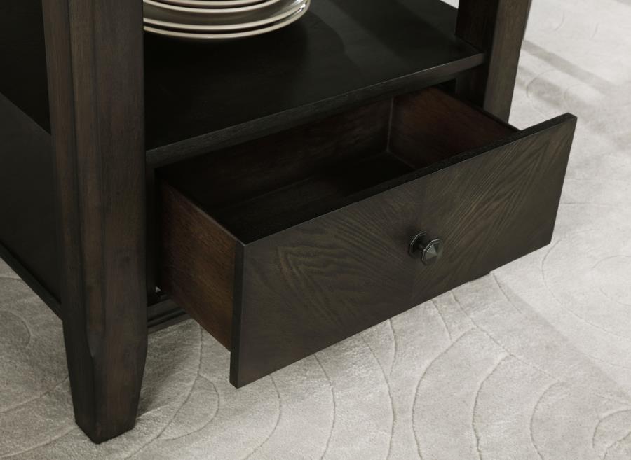 Twyla 5-Piece Round Dining Set Dark Cocoa And Cream-115101-S5