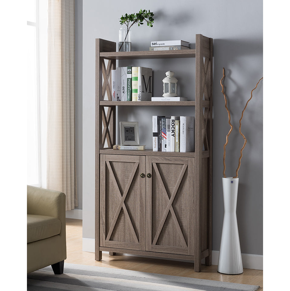 161889 | BOOKCASE - DARK TAUPE