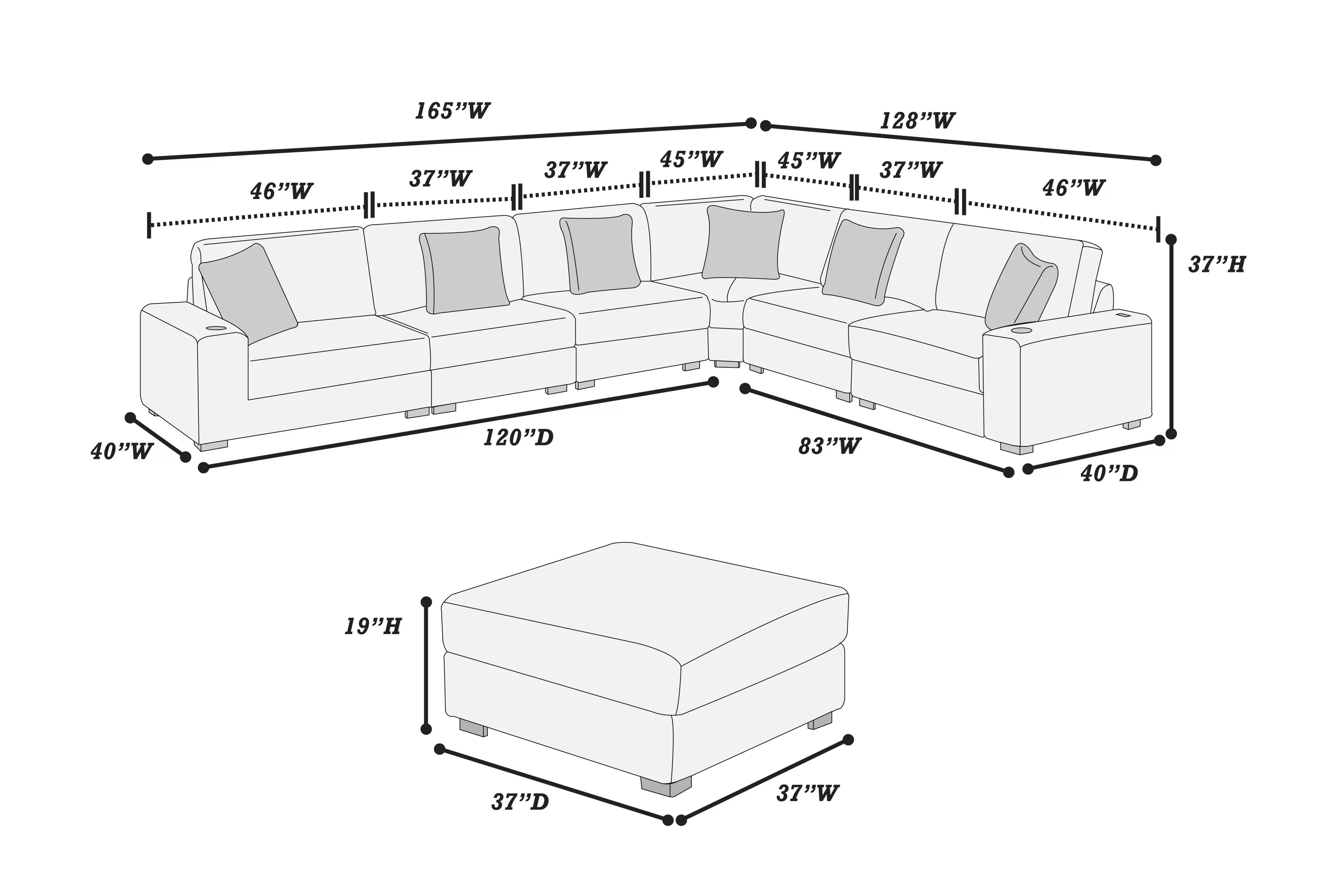 7-Pcs XL Modular Set || 167 / 162 / 195