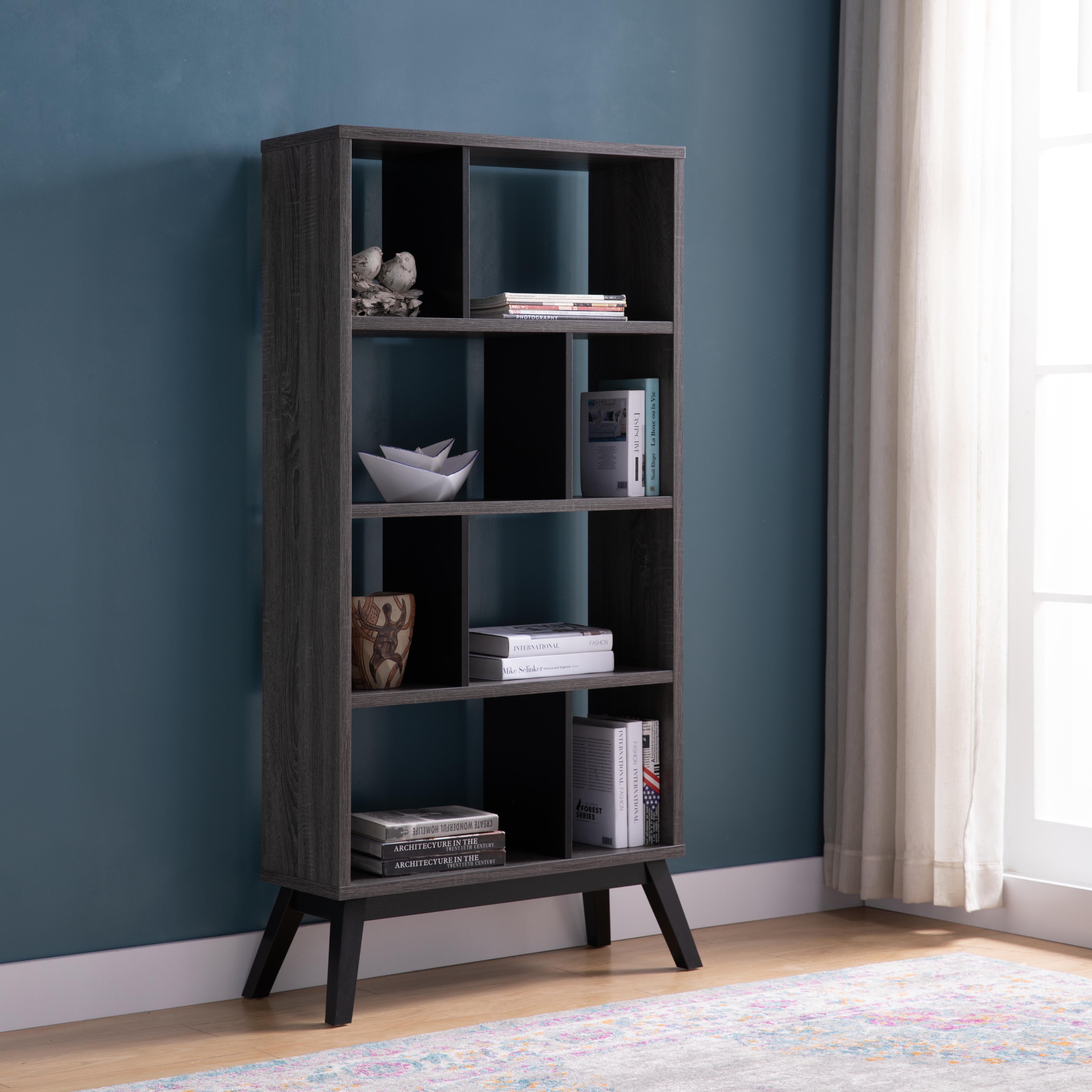 223070 | BOOKCASE - DISTRESSED GREY & BLACK