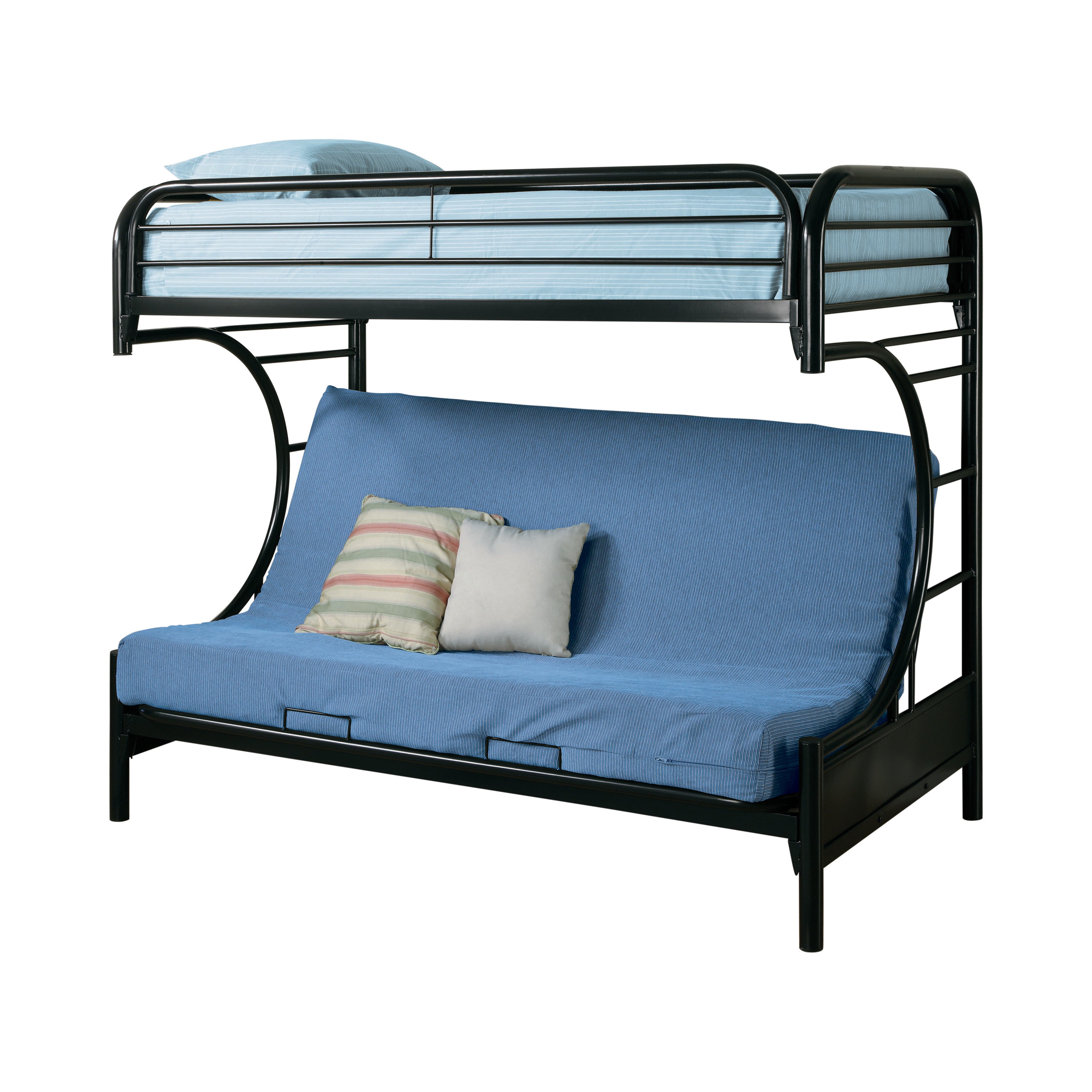 Montgomery Metal Twin Over Futon Bunk Bed Black-2253K