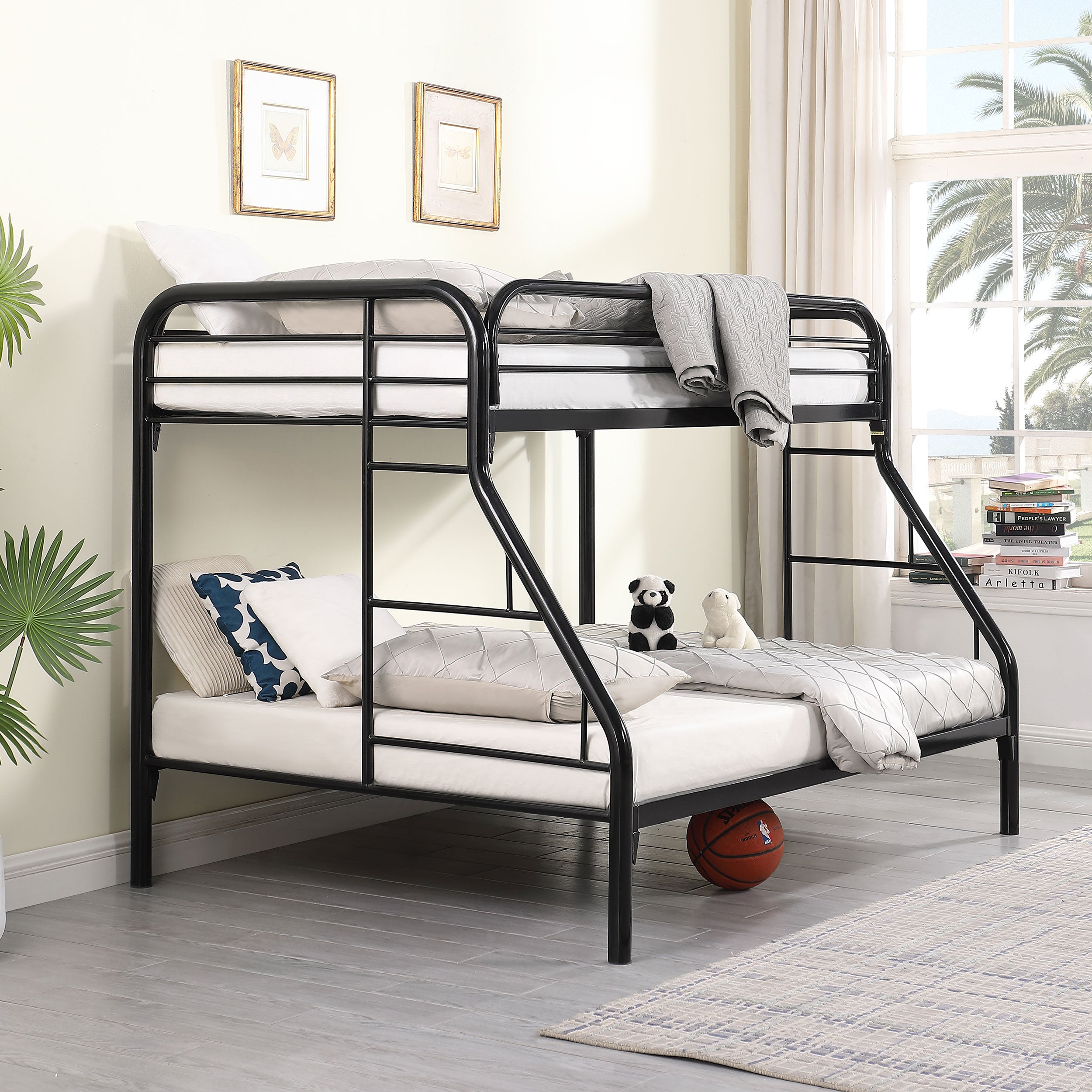 Morgan Metal Twin Over Full Bunk Bed Black-2258K