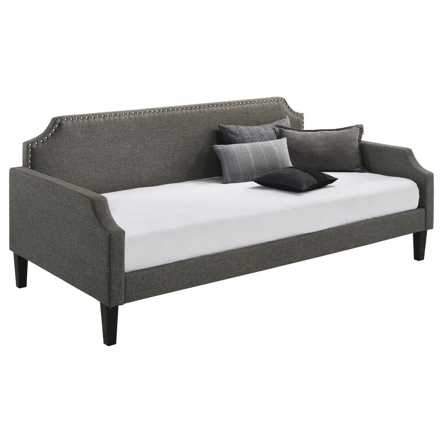 Olivia Upholstered Twin Daybed with Nailhead Trim-300636