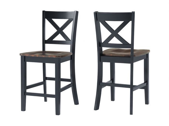 Carmel Dark Farmhouse 5 Piece Counter Height Dining Set - VH515