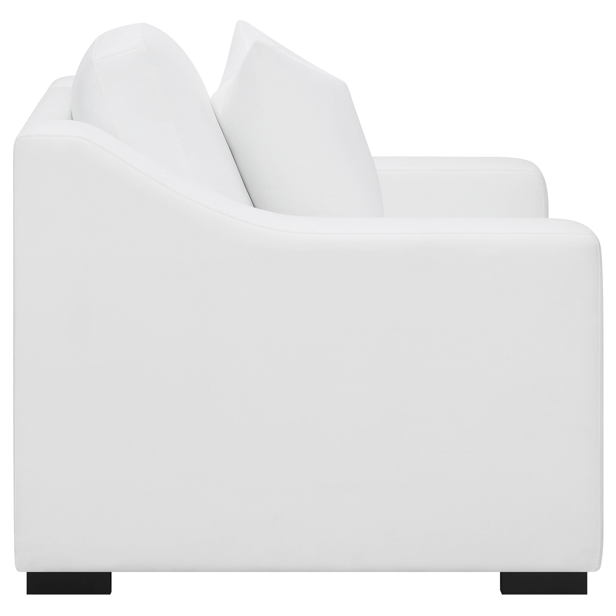 Ashlyn Upholstered Sloped Arms Chair White-509893