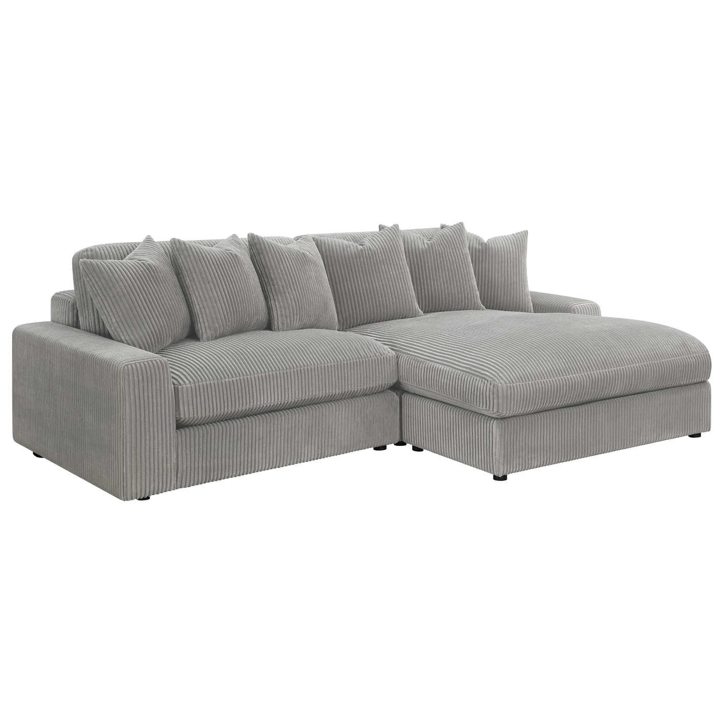 Blaine Upholstered Reversible Sectional Sofa Grey