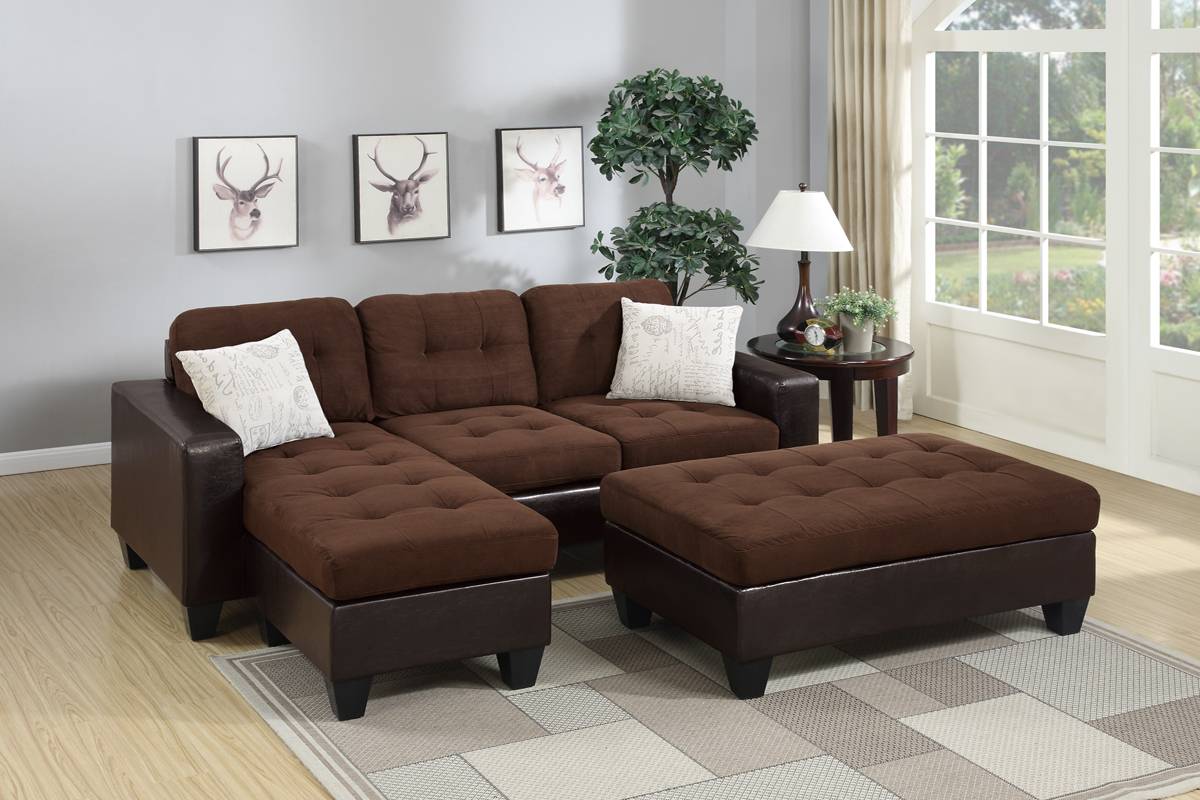 Reversible Sectional Set W/ Ottoman F6928