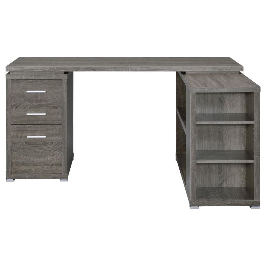 Yvette L-shape Office Desk Weathered Grey - 800518