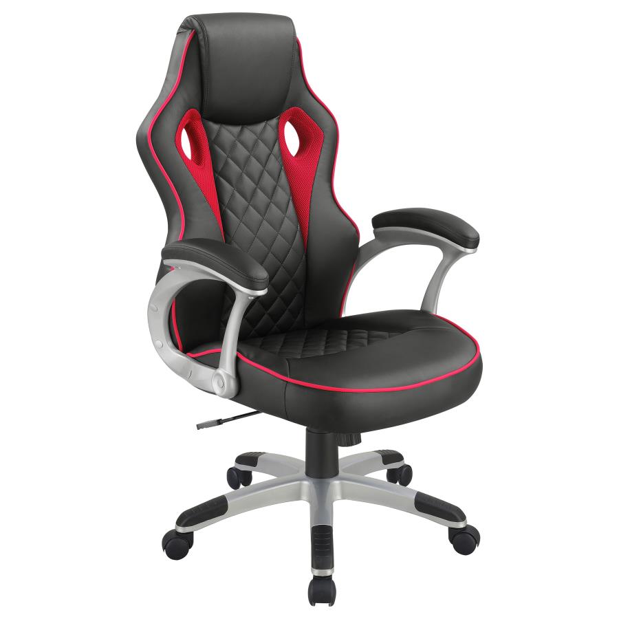 Lucas Upholstered Office Chair Black and Red - 801497