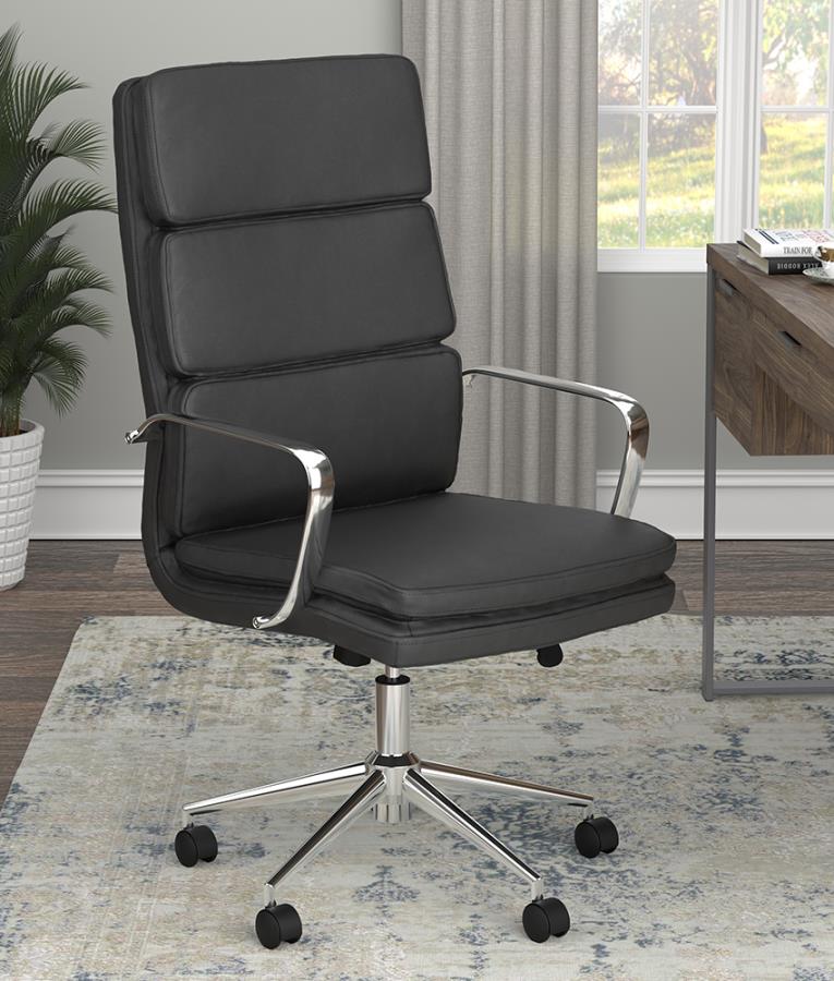 Ximena High Back Upholstered Office Chair Black  -  801744