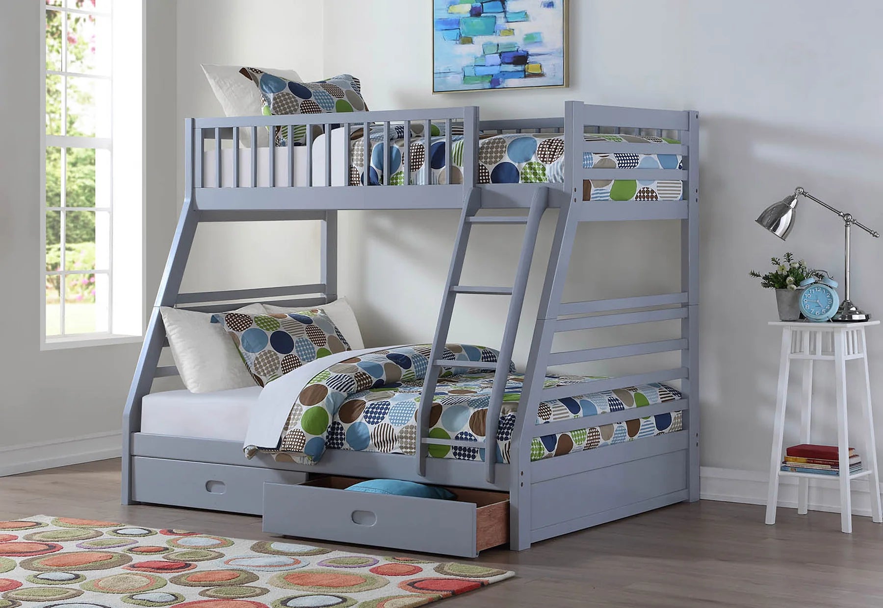 Twin/Full Bunk Bed  -  840-grey