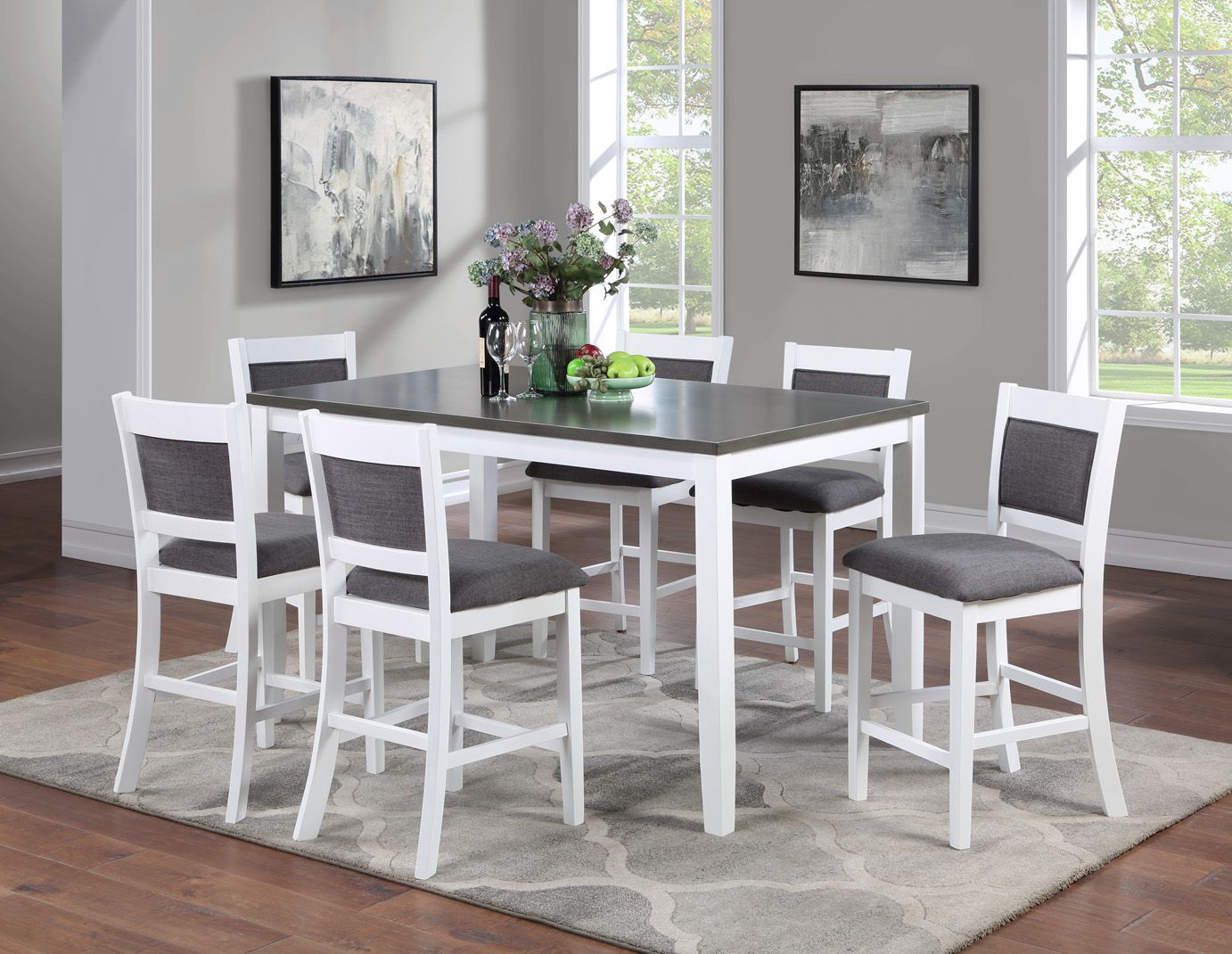 Porto 7 Piece Pub Height Dining Set - VH757