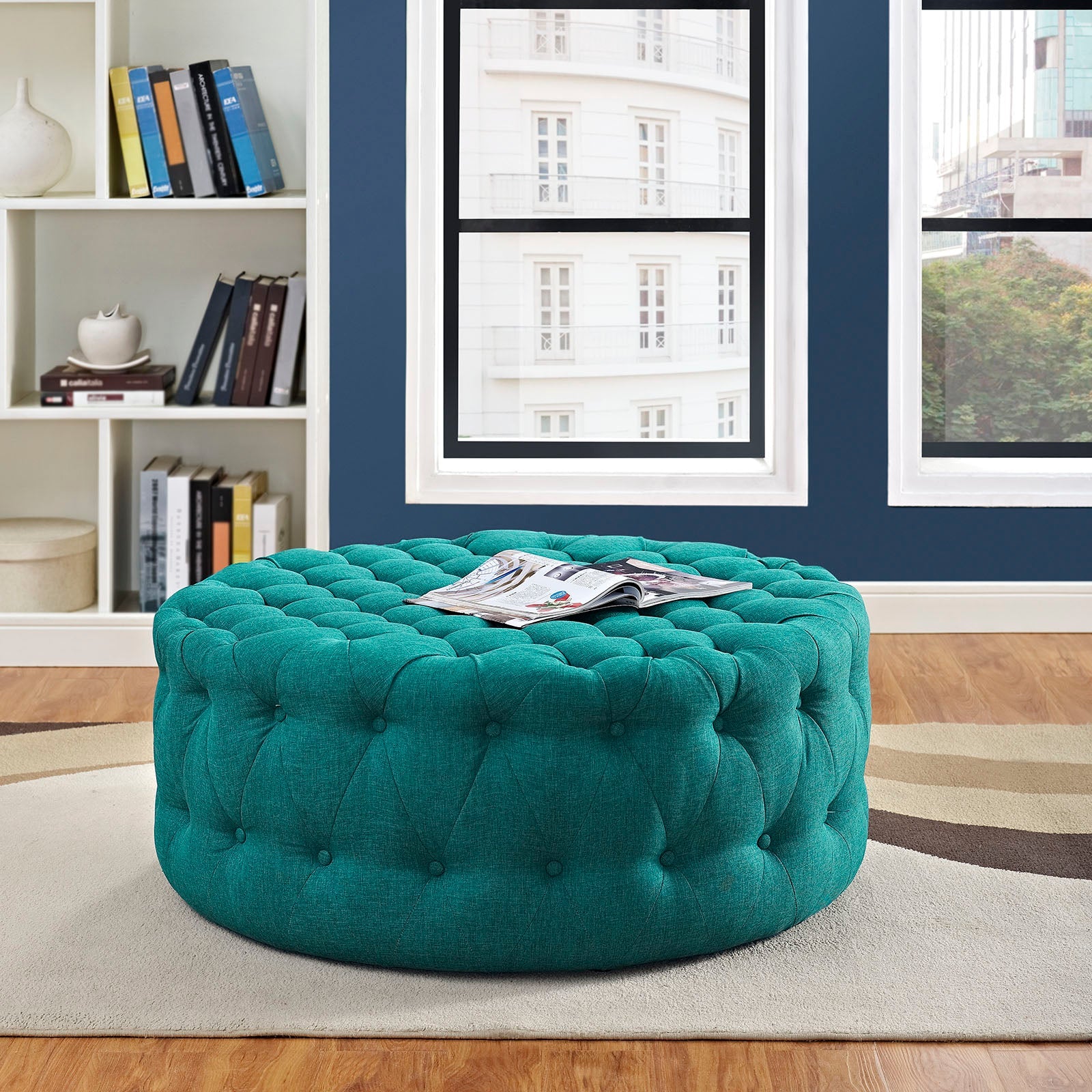 Modway Amour Upholstered Fabric Ottoman