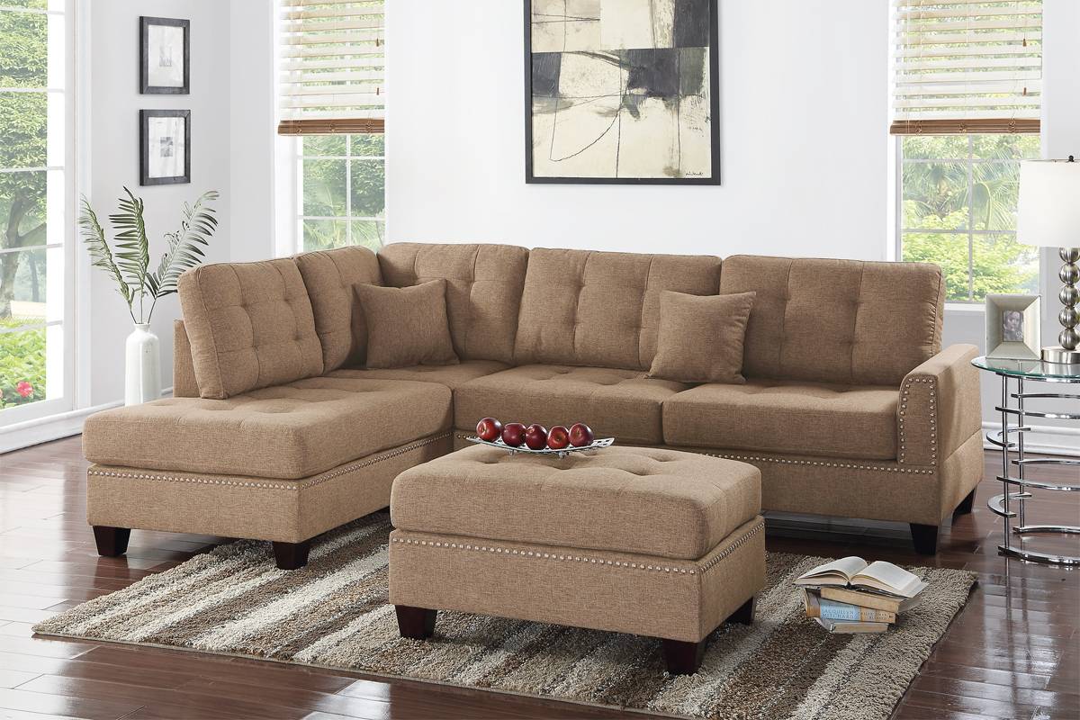 Reversible Sectional Set W/ Ottoman  - F6504