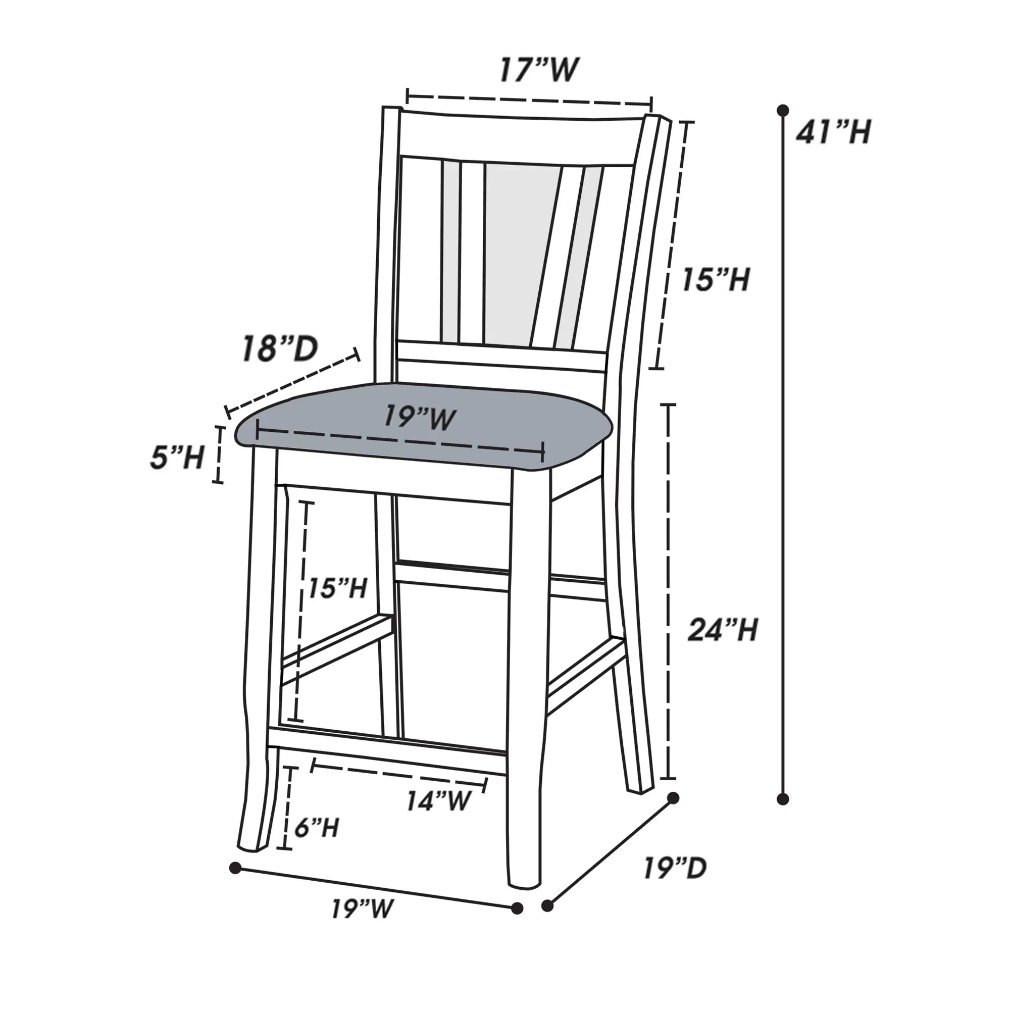 Counter Height Chair || F1167