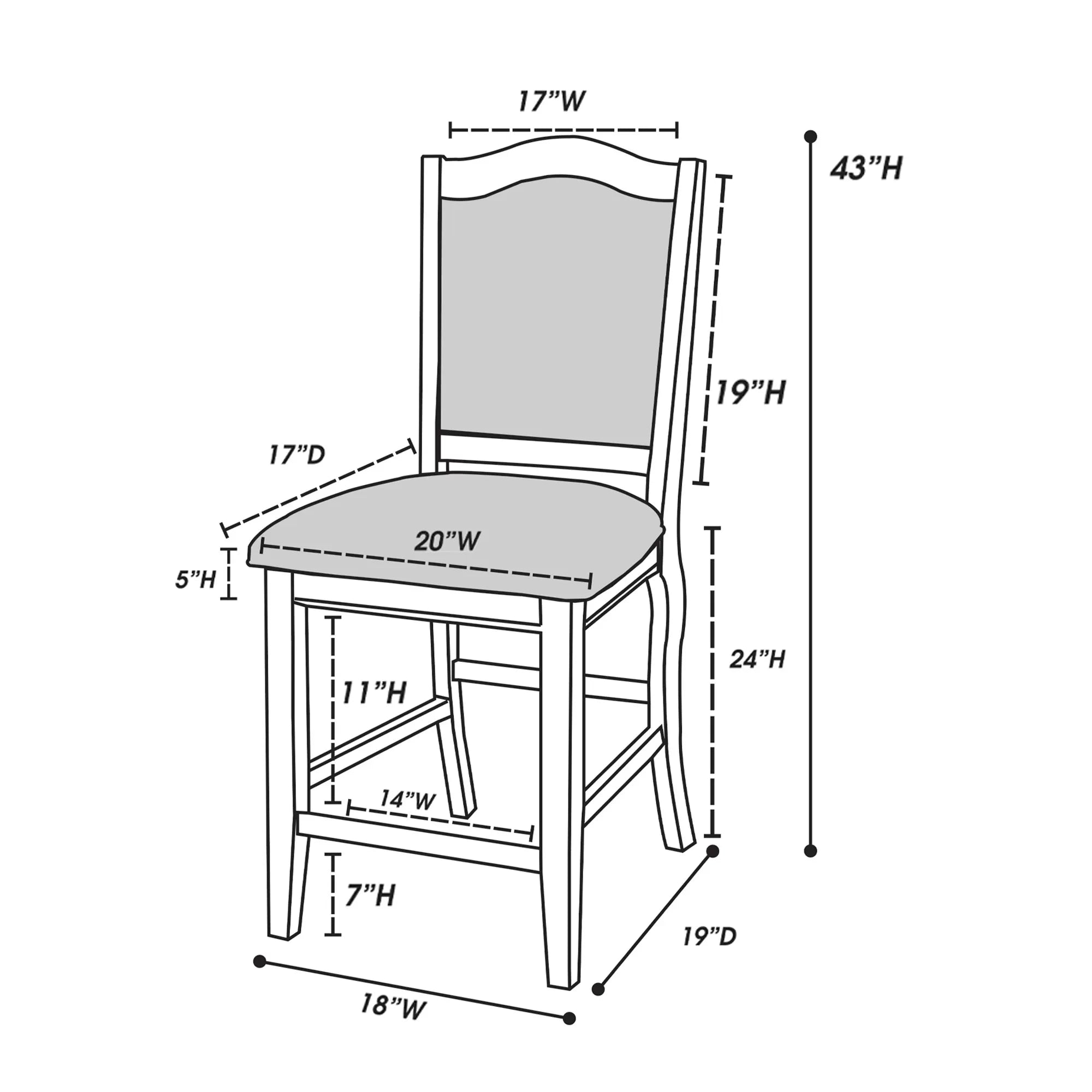 Counter Height Chair || F1346