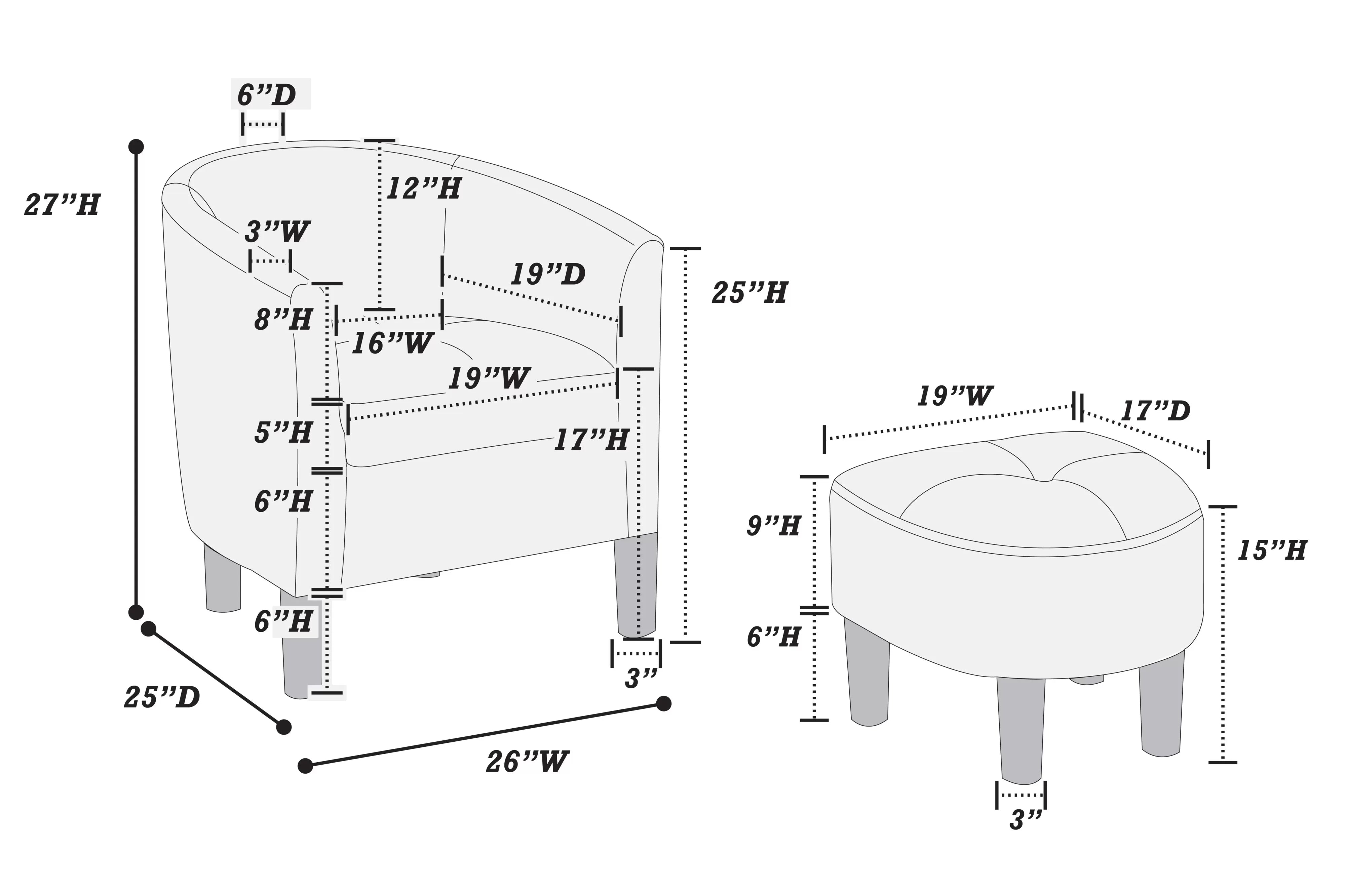 Accent Chair || F1943 / F1944