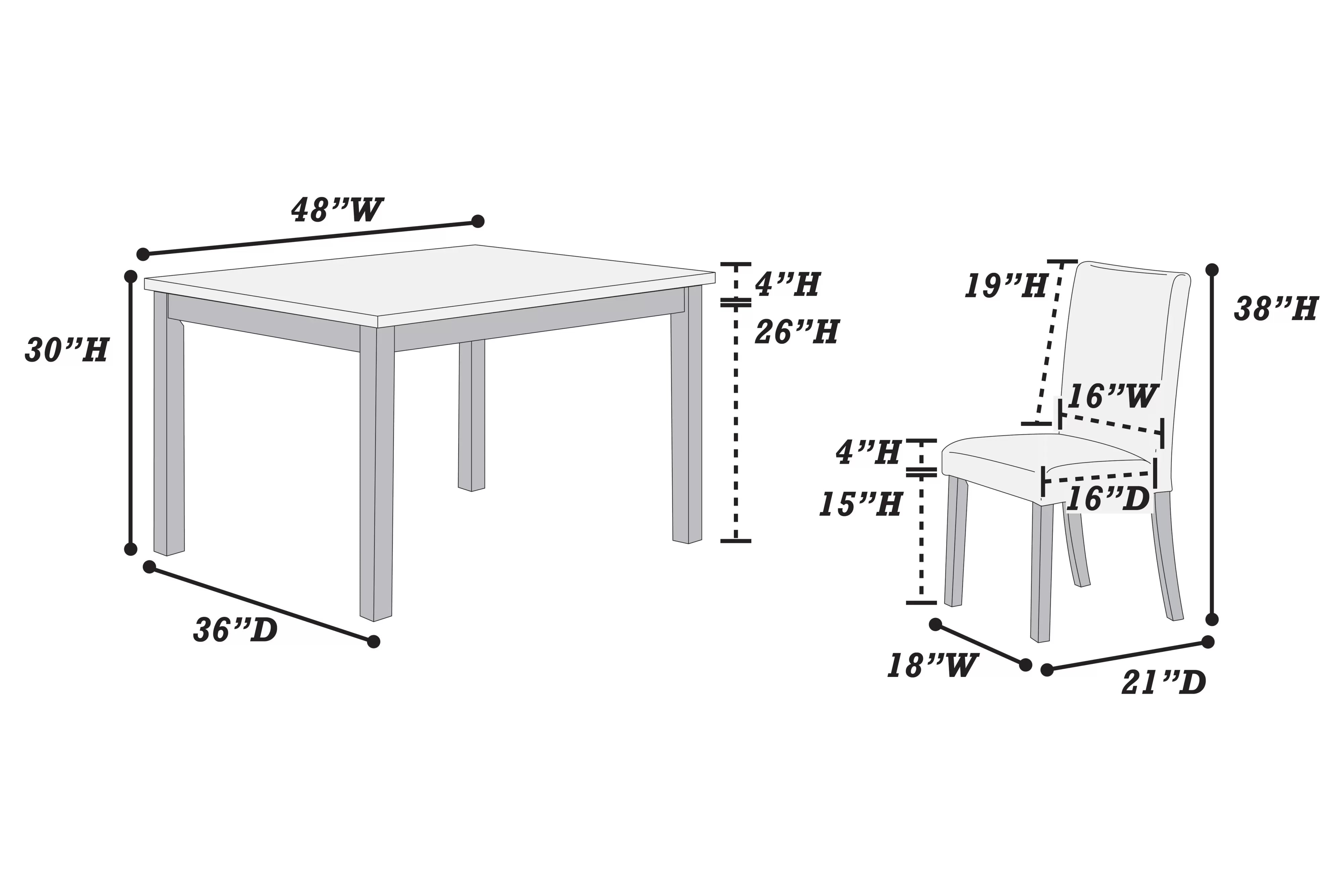 5-Piece Dining Set || F2630 / F2631