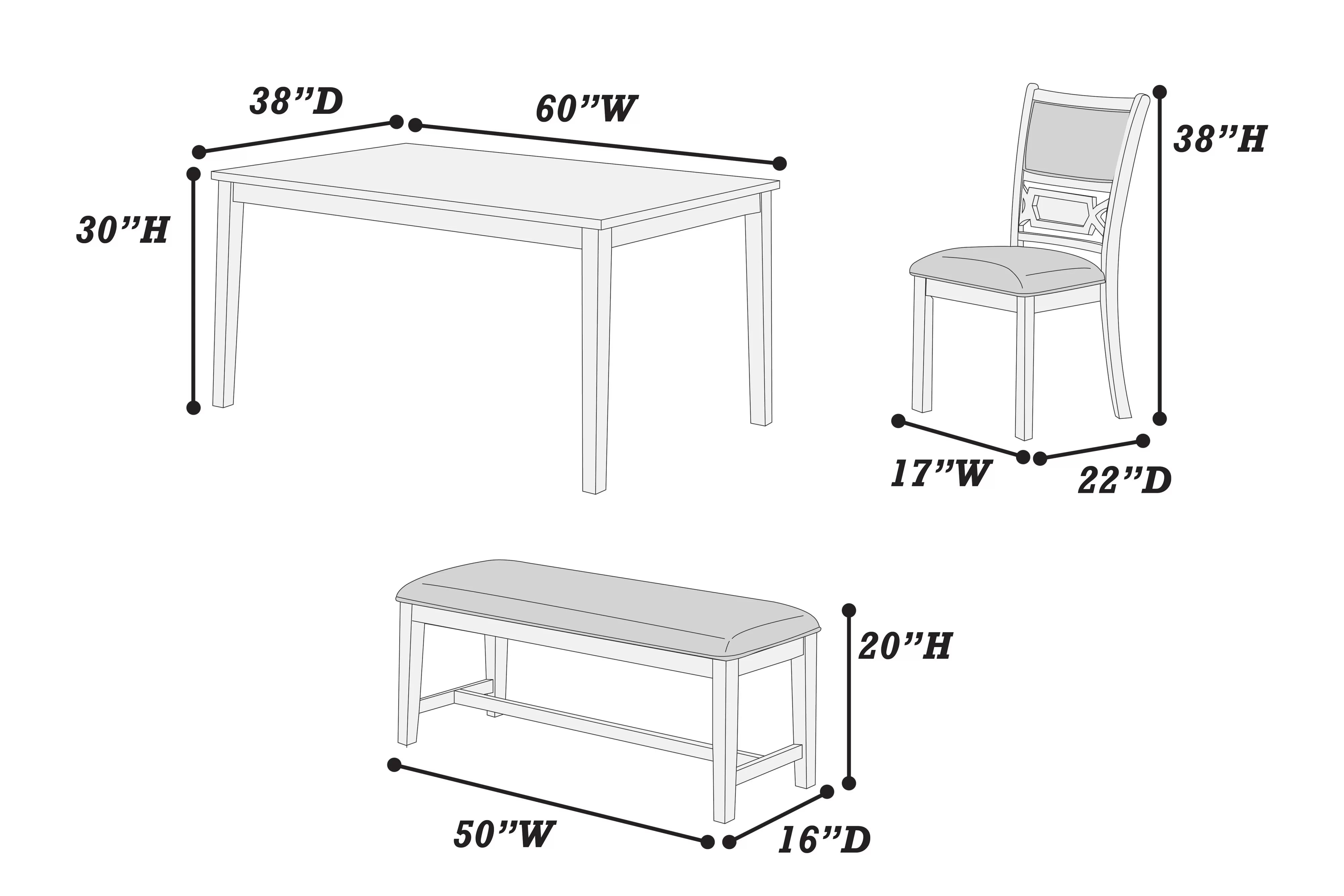 6-Pcs Dining Set || F2634