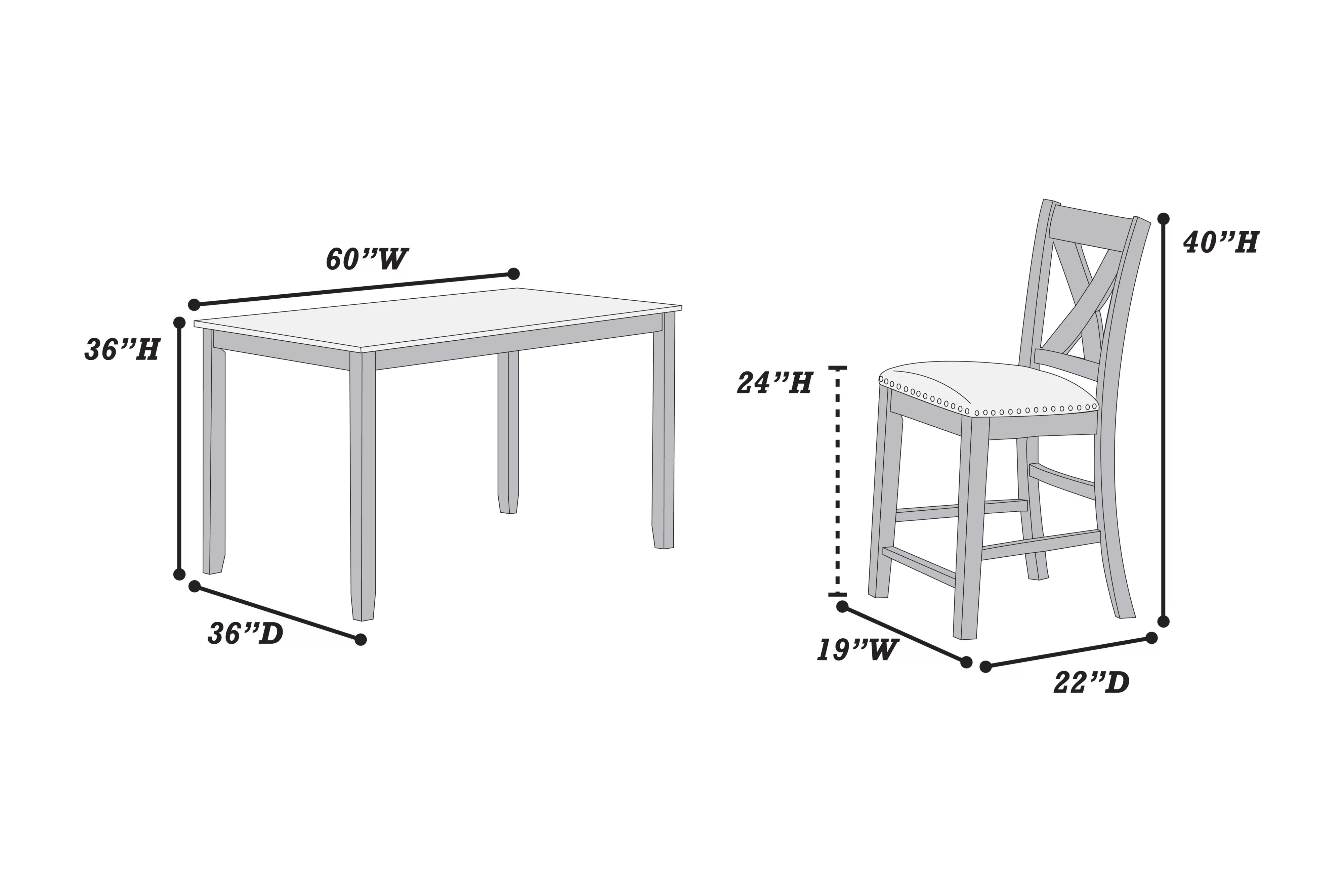 7-Piece Counter Height Dining Set || F2639