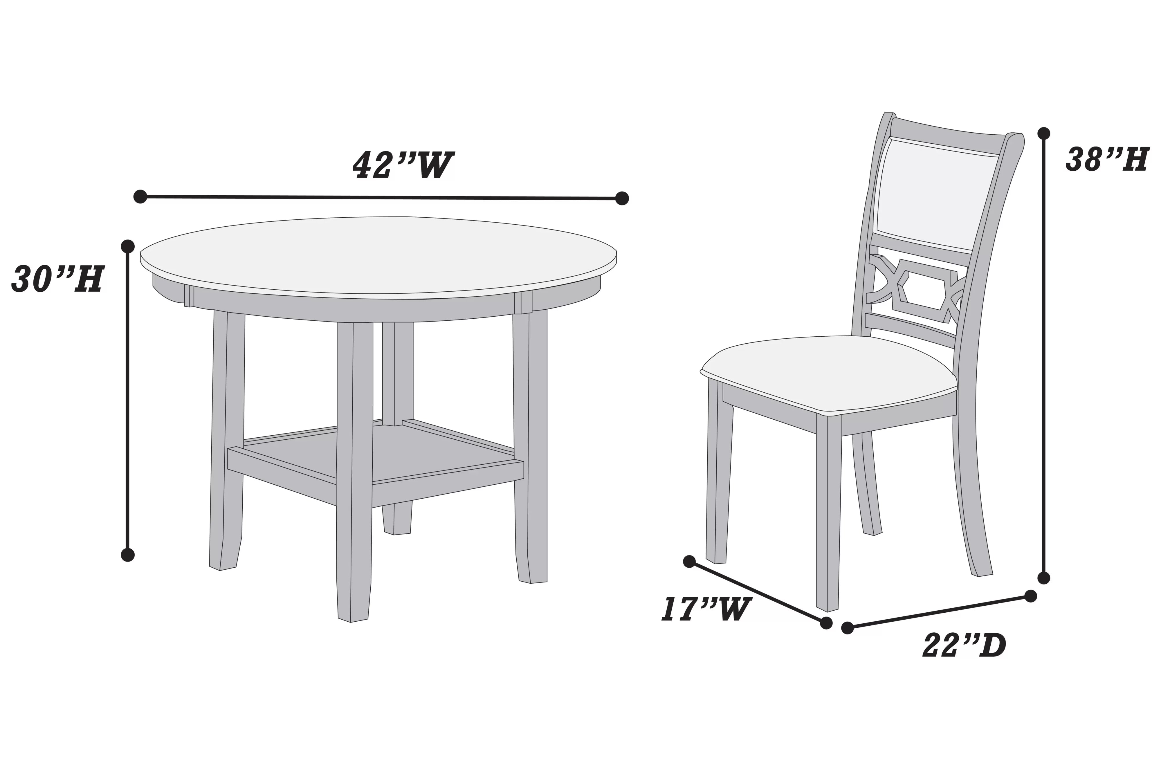 5-Piece Dining Set|| F2640