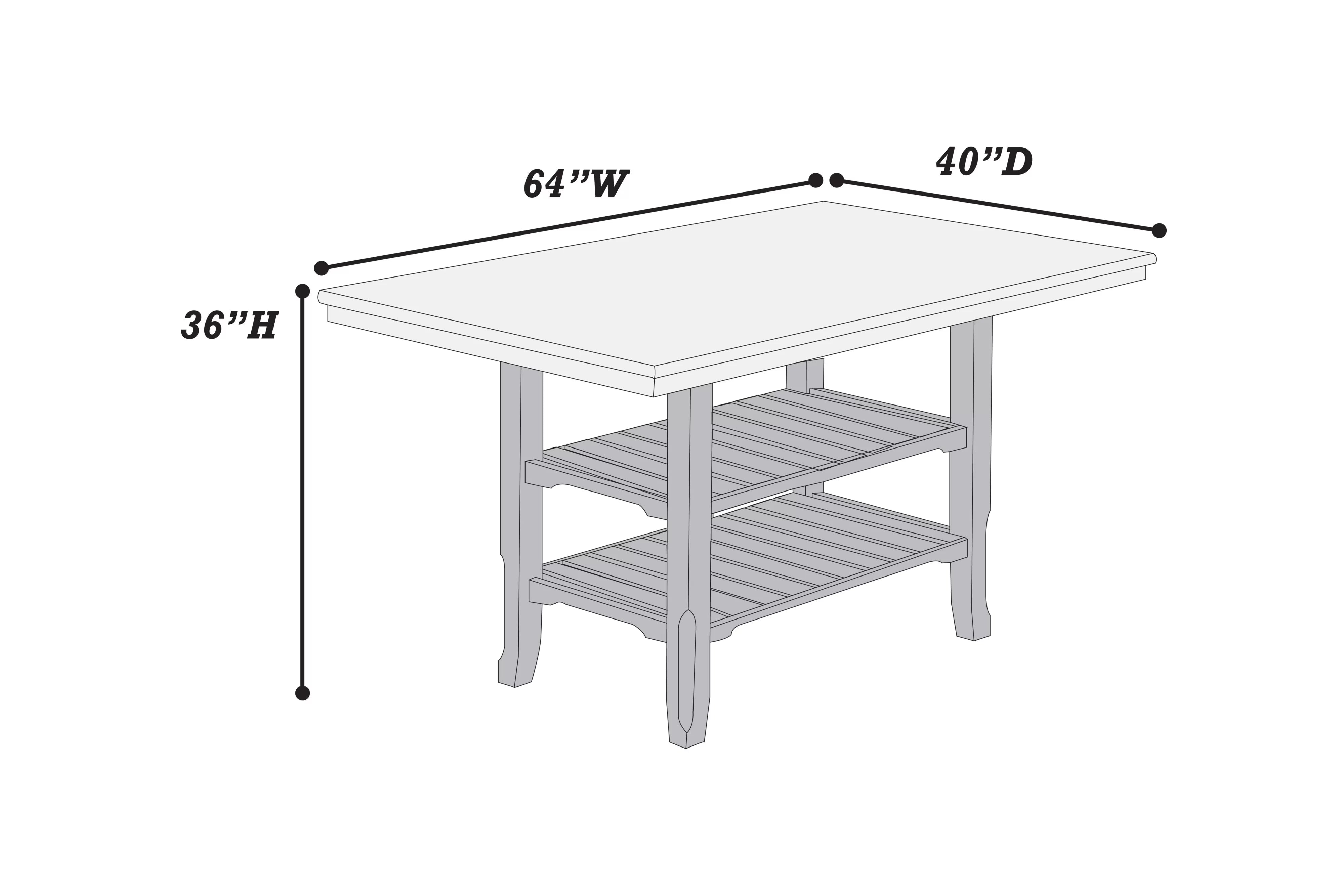 Counter Height Table || F2701