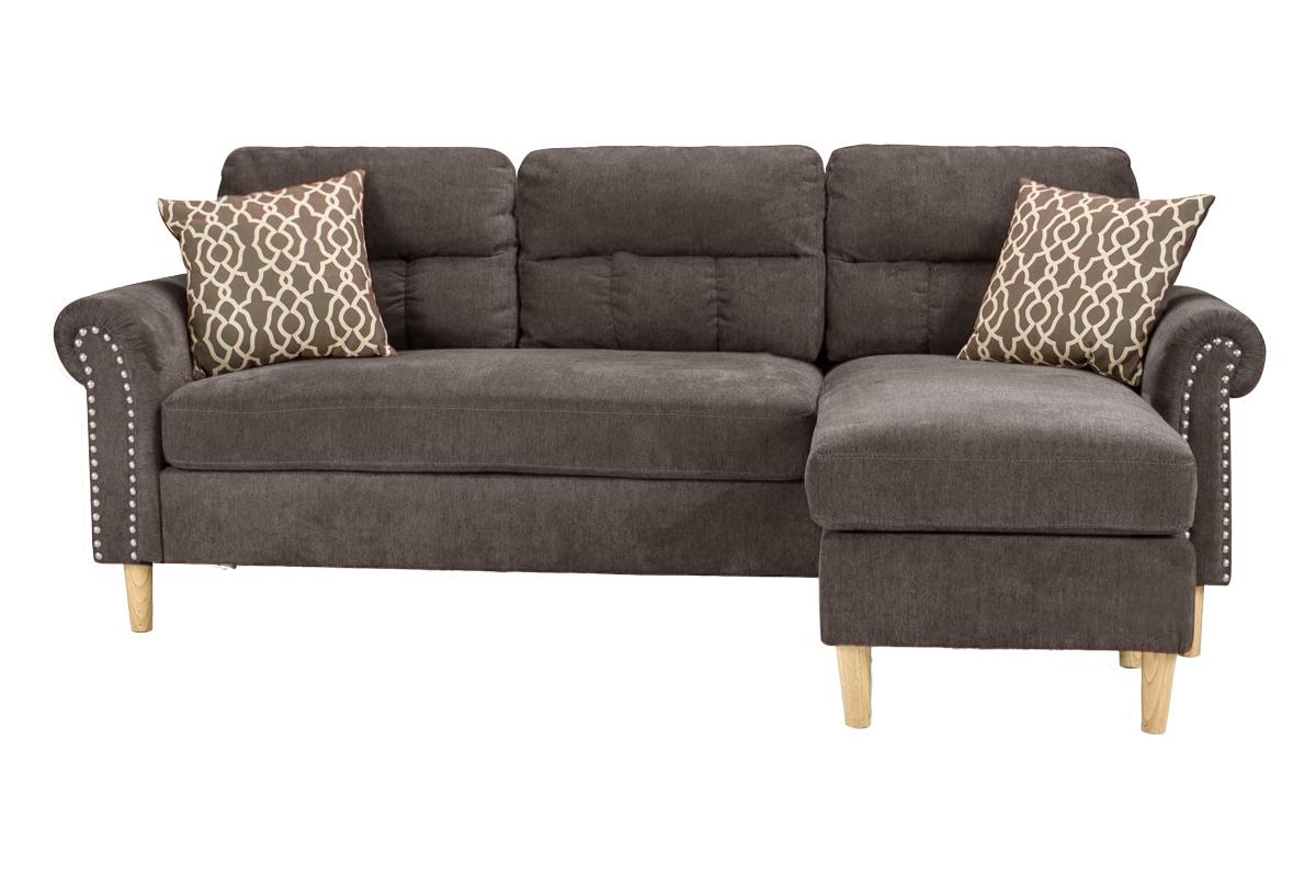 Reversible Sectional Set W/ 2 Accent Pillows - F6447/F6448