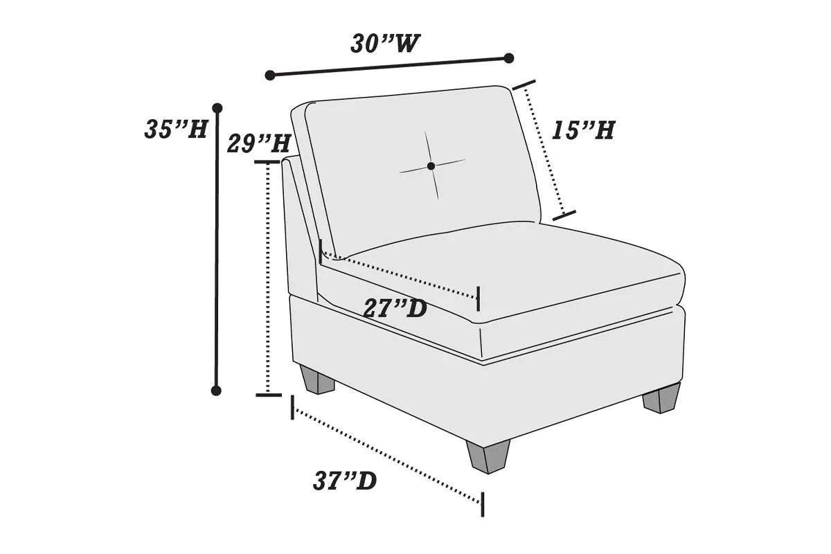 Modular Armless Chair || F6468 / F6482