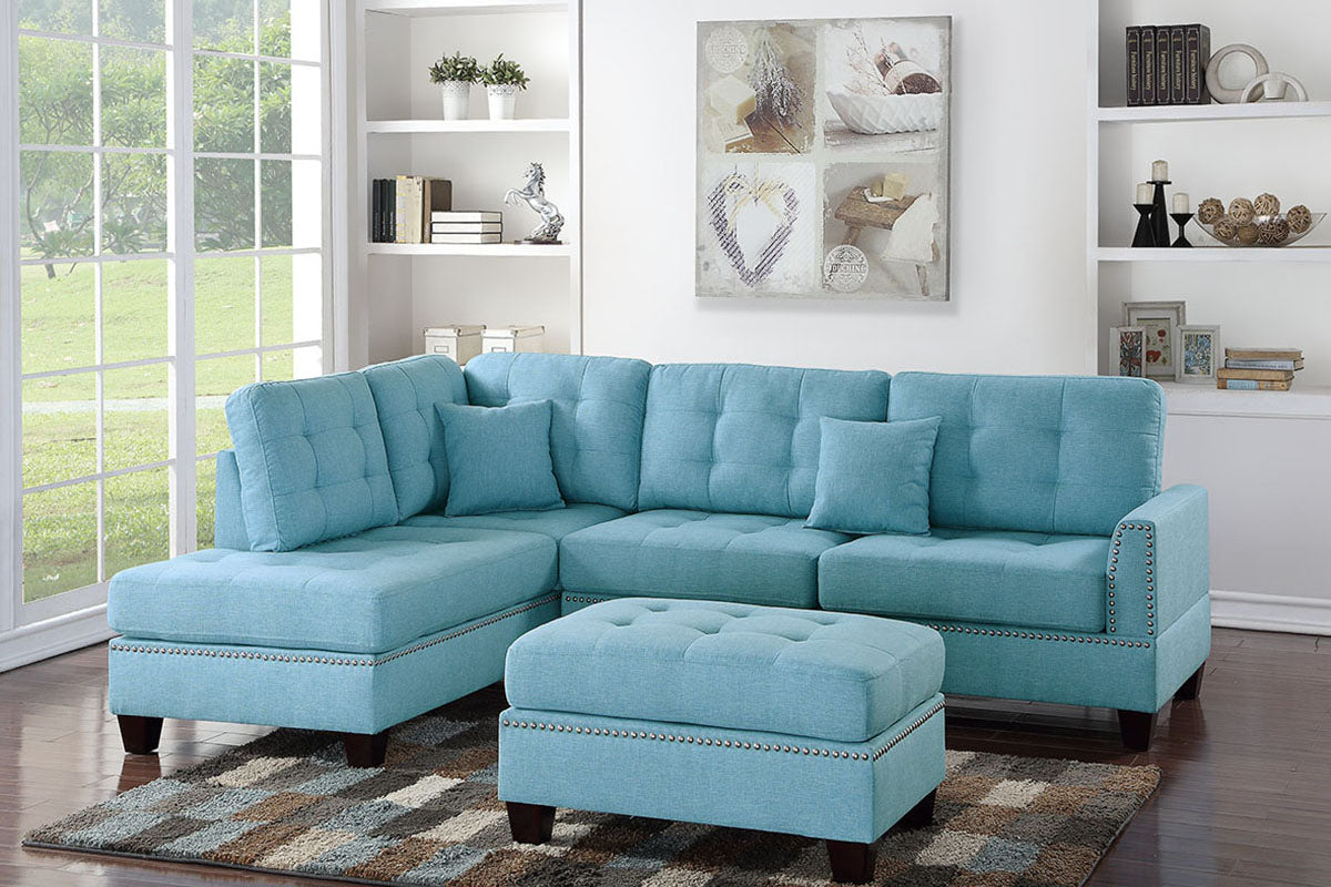 Reversible Sectional Set W/ Ottoman - F6505