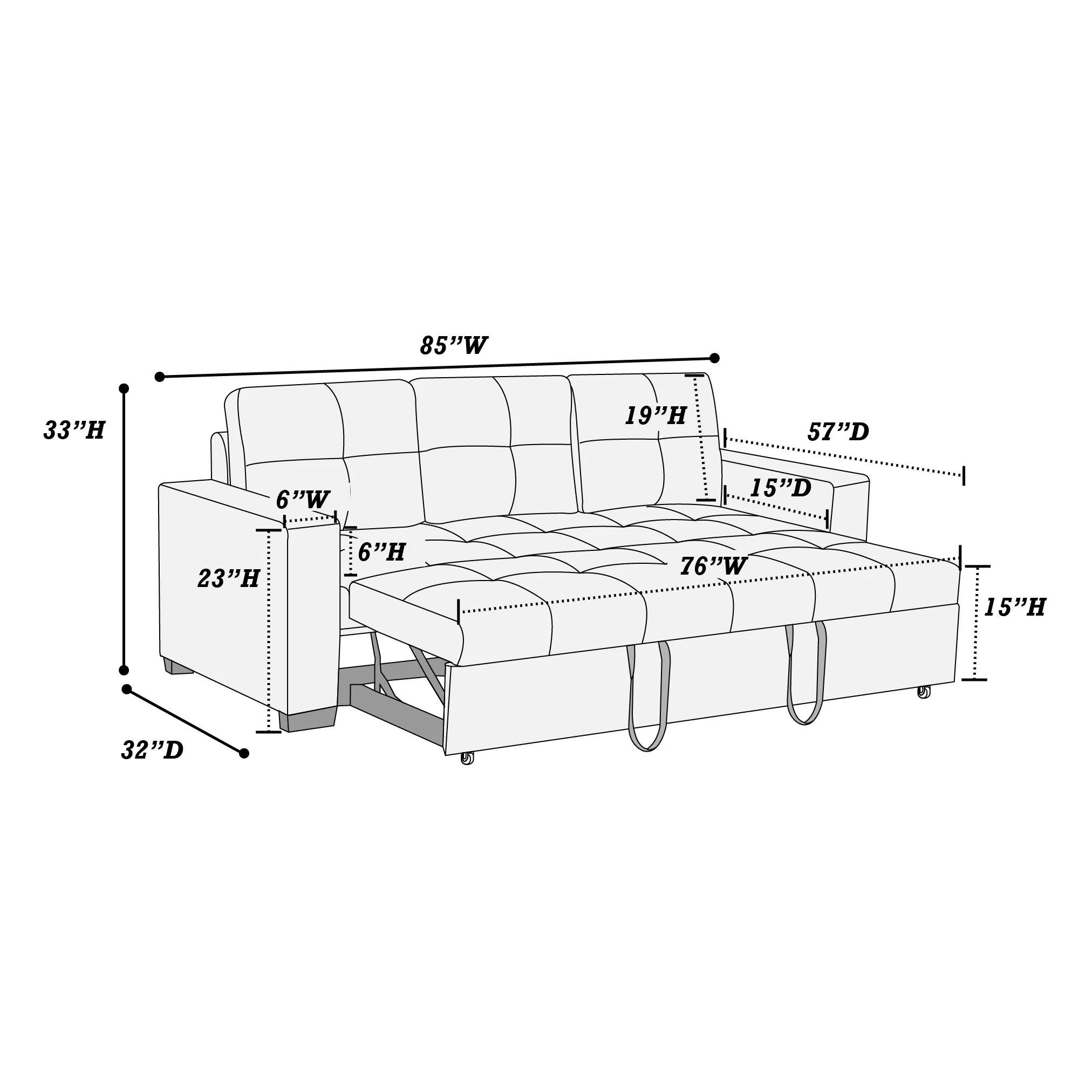Convertible Sofa || F6532 / F8563