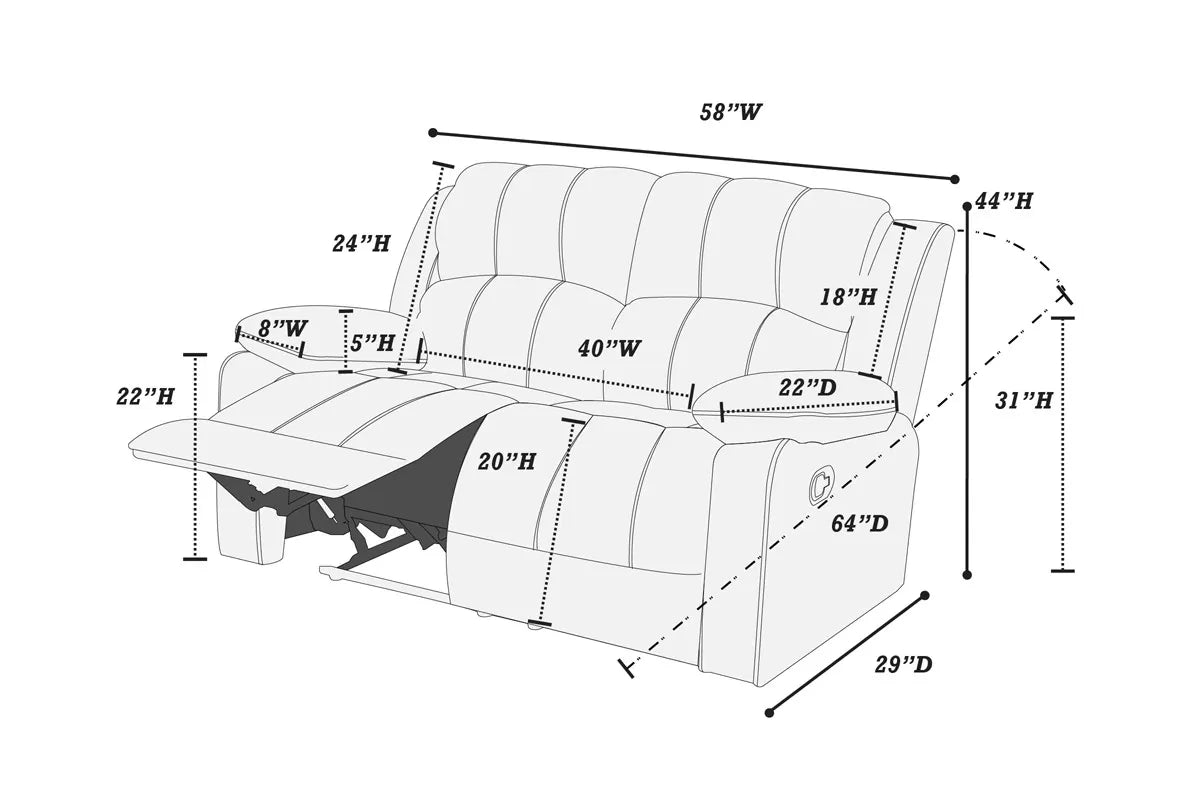 Motion Loveseat ||  F6695/ F6711