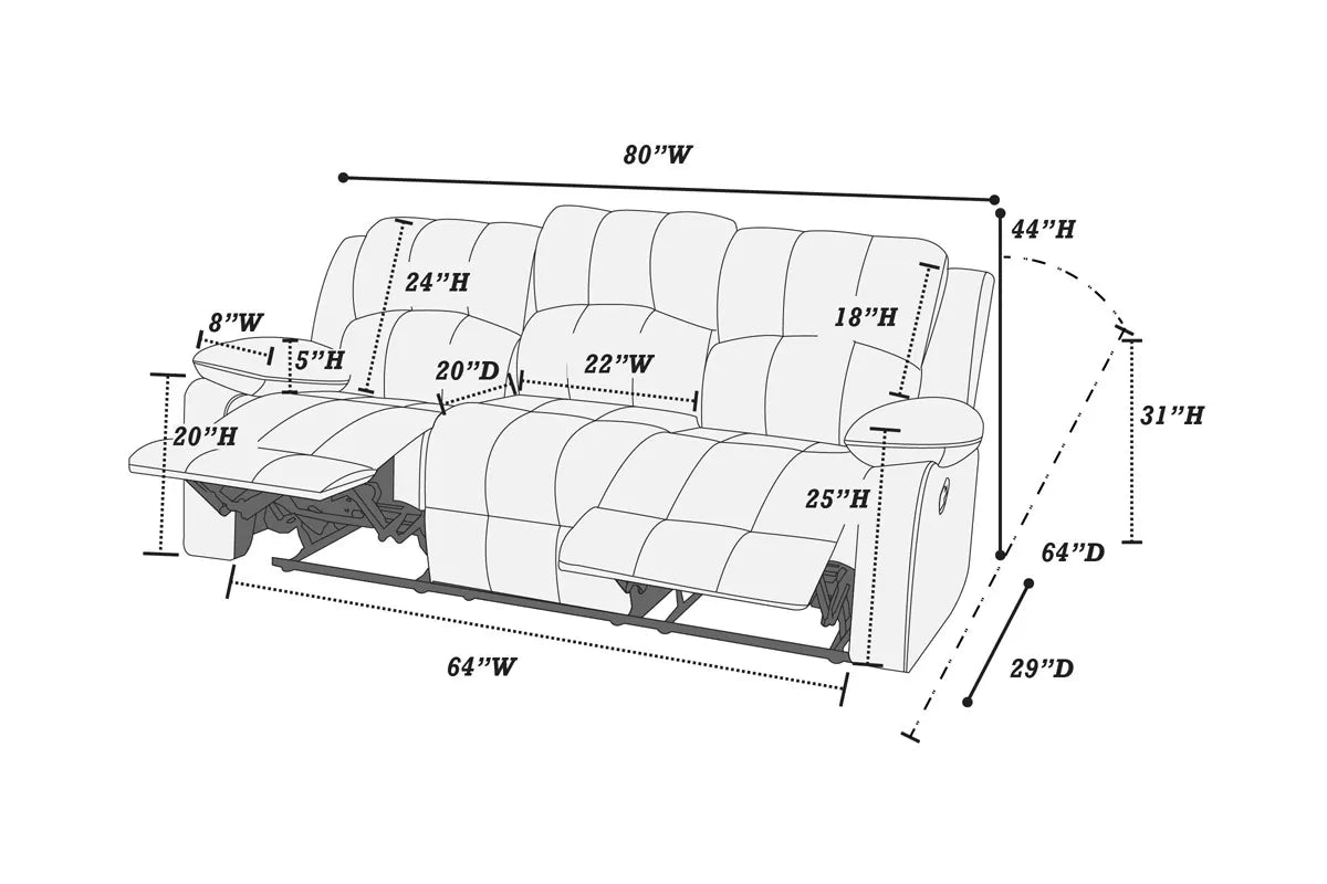 Motion Sofa ||  F6696 / F6712
