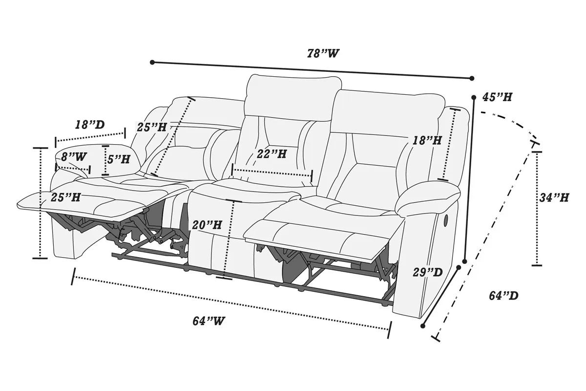 Motion Sofa ||  F6795 / F6798