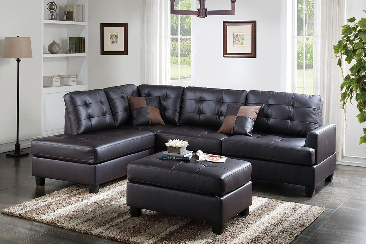 Reversible Sectional Set W/ Ottoman F6855