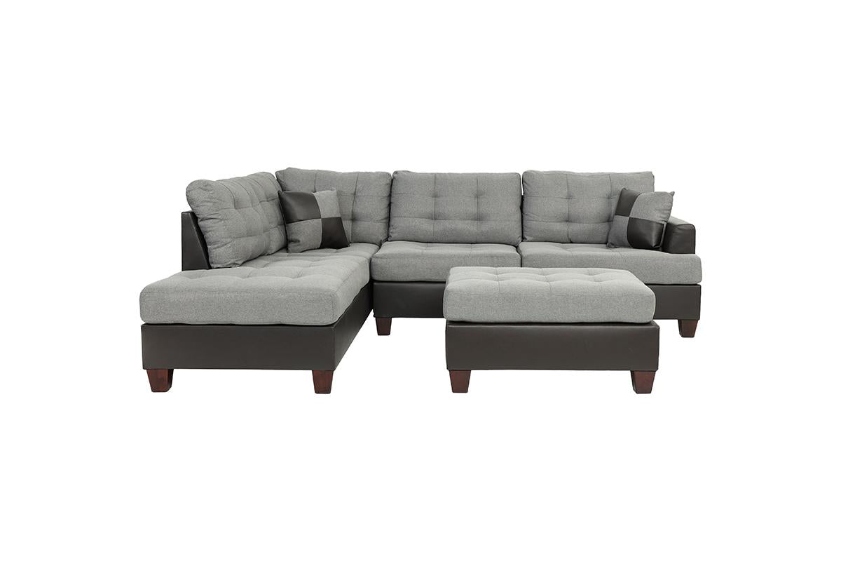 Reversible Sectional Set W/ Ottoman F6858