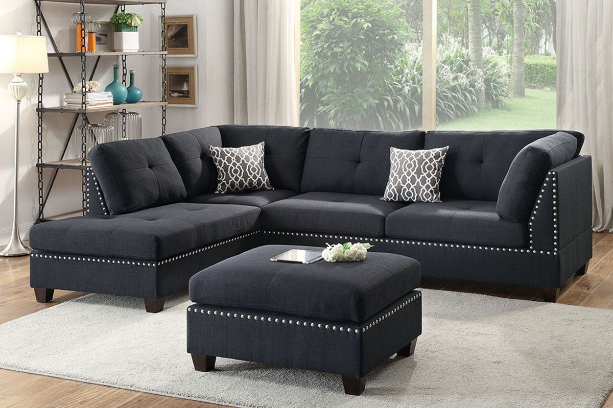 Reversible Sectional Set W/ Ottoman - F6974