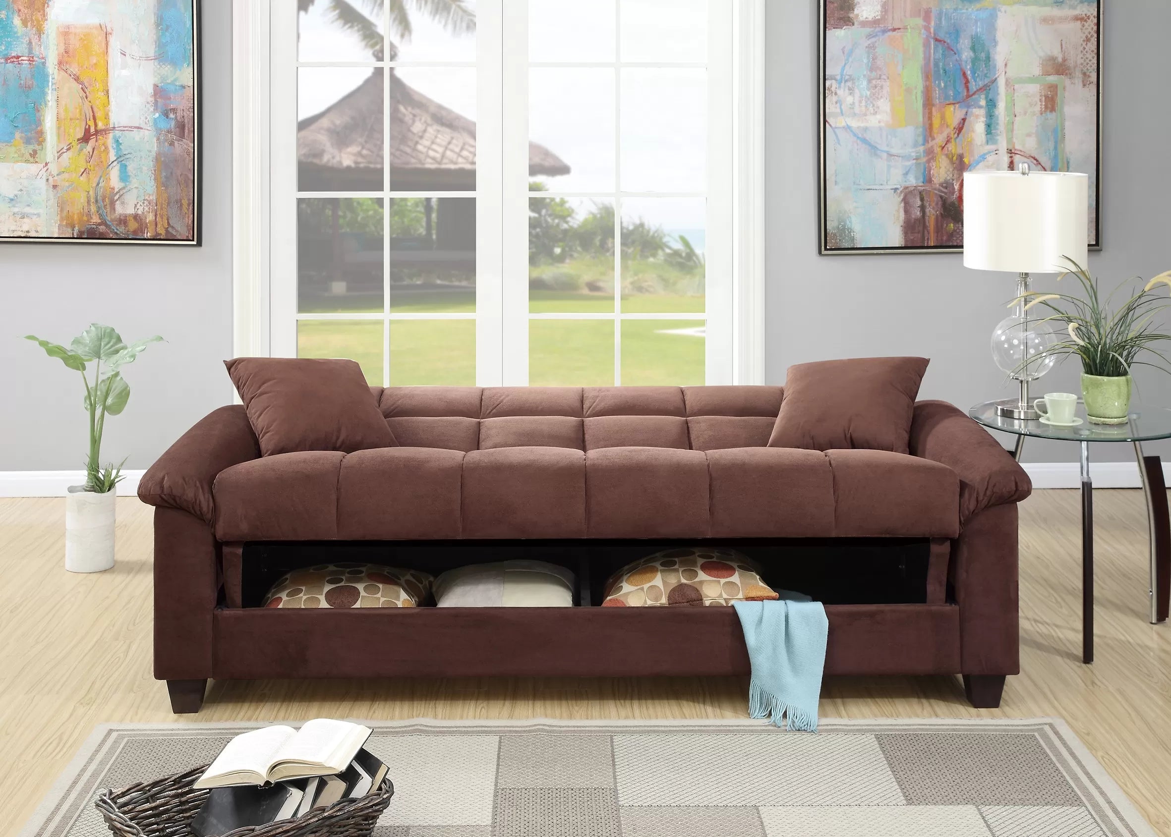 Convertible Sofa with 2 Accent Pillows || F7888 / F7889 / F8500