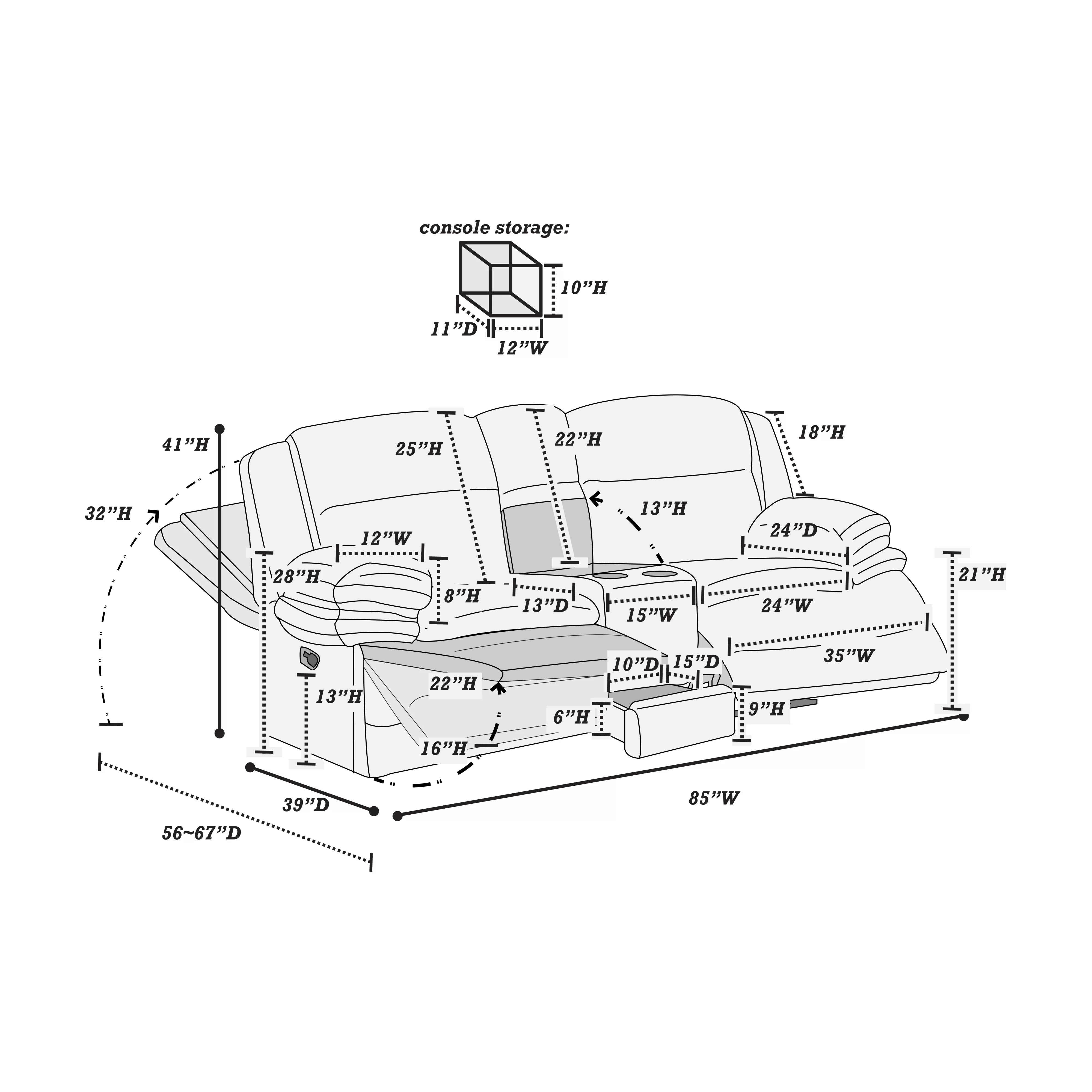 Motion Loveseat ||  F8135/ F8142