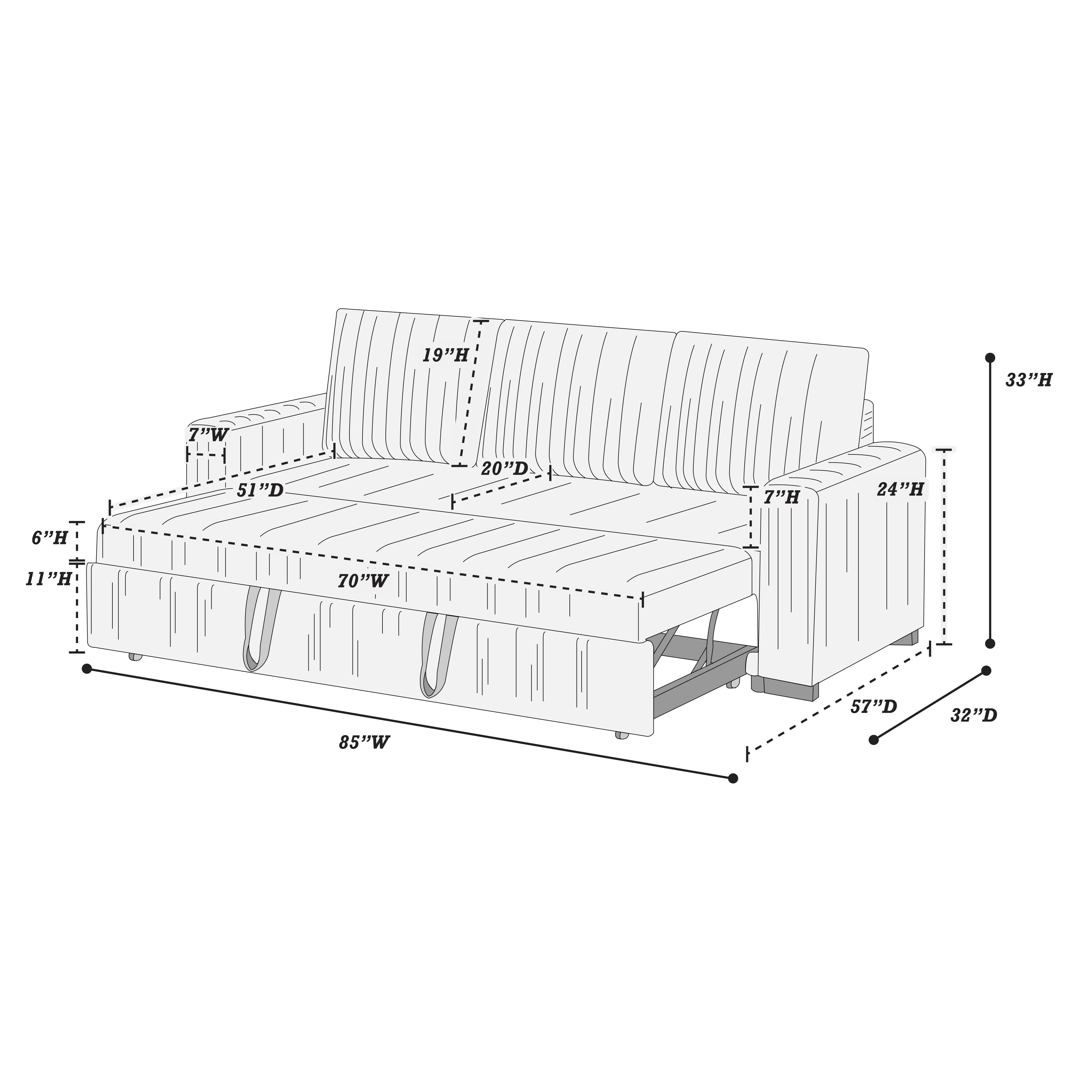Convertible Sofa || F8525 / F8564