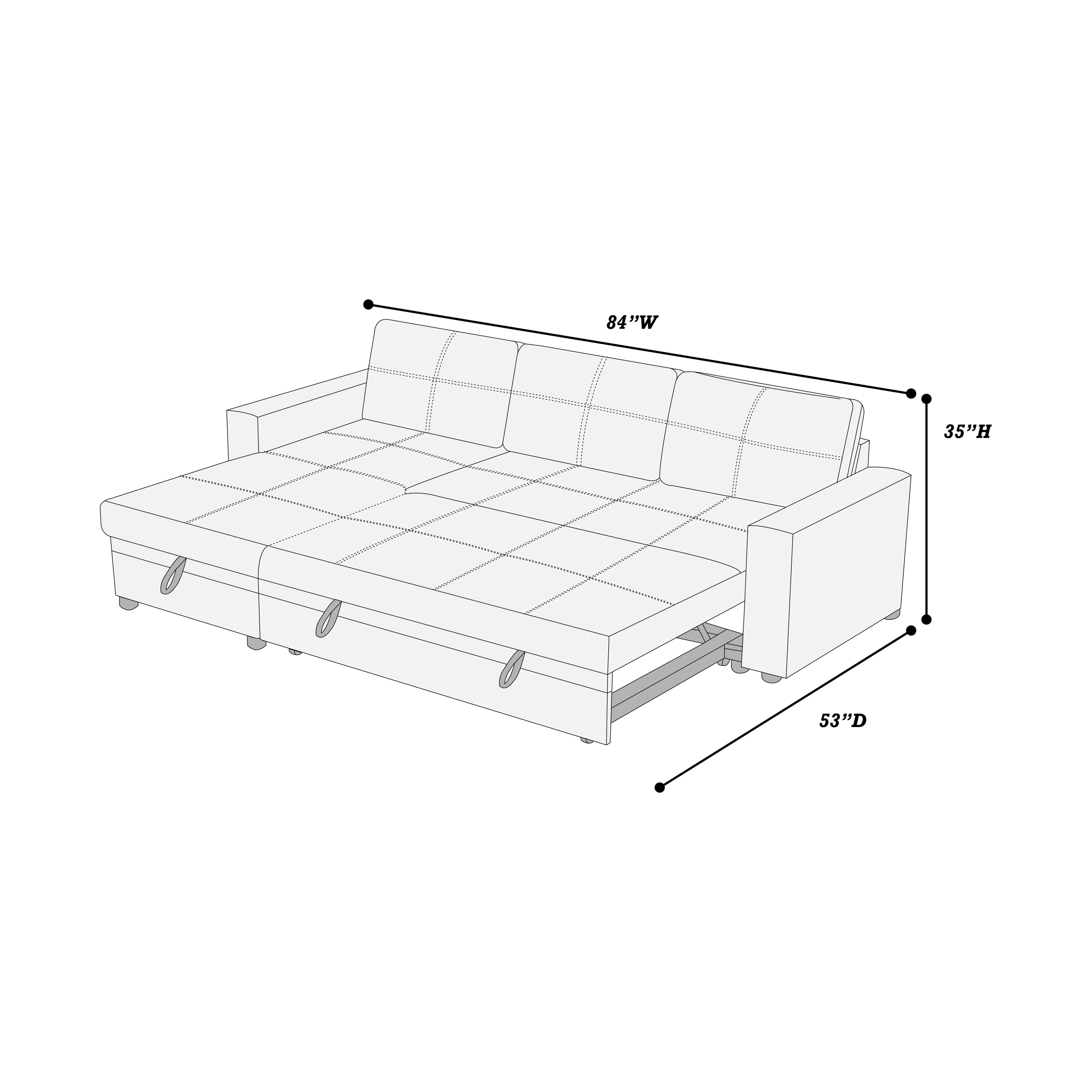 Convertible Sectional || F8536