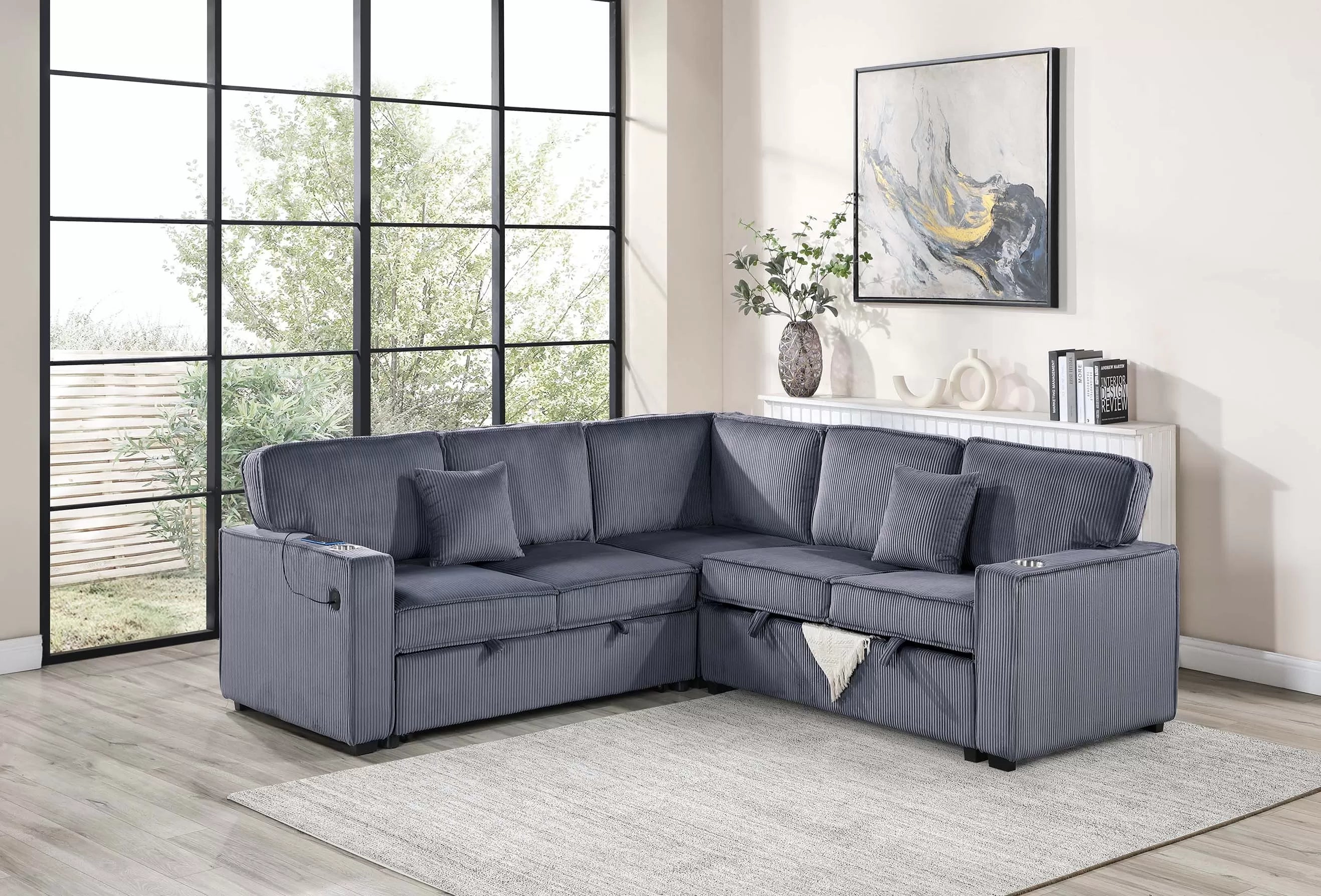 3-Piece Convertible Sectional || F8555 / F8556 3-Piece Convertible Sectional || F8555 / F8556