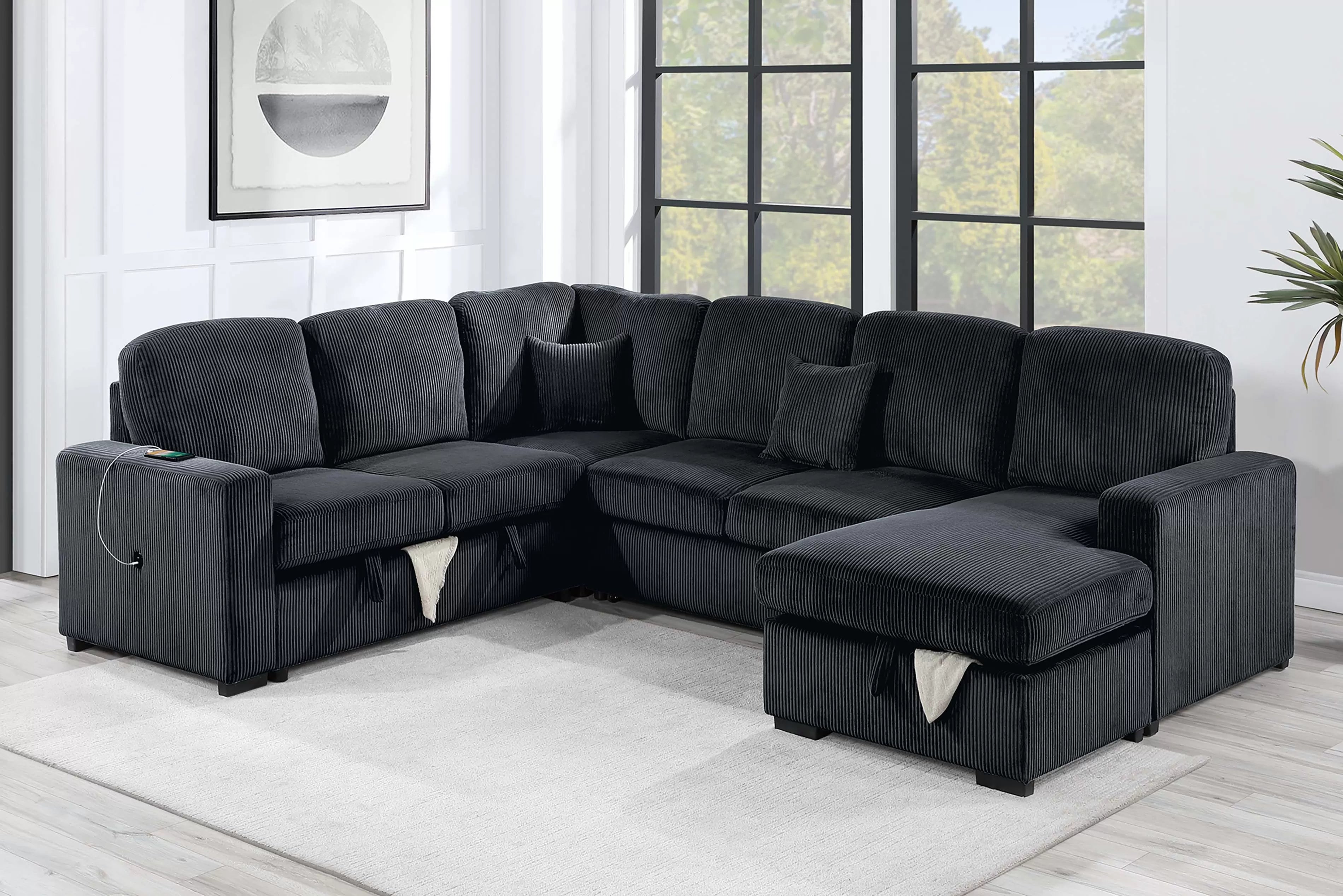 4-Piece Convertible Sectional || F8565/ F8566 4-Piece Convertible Sectional || F8565/ F8566