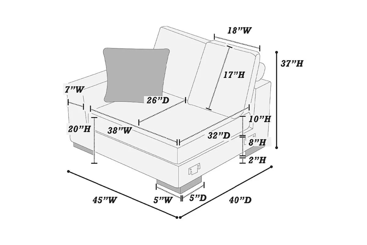 LAF/RAF One-Arm Chair ||  F8591 +F8592  /  F8596+F8597
