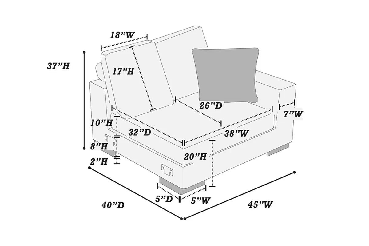LAF/RAF One-Arm Chair ||  F8591 +F8592  /  F8596+F8597