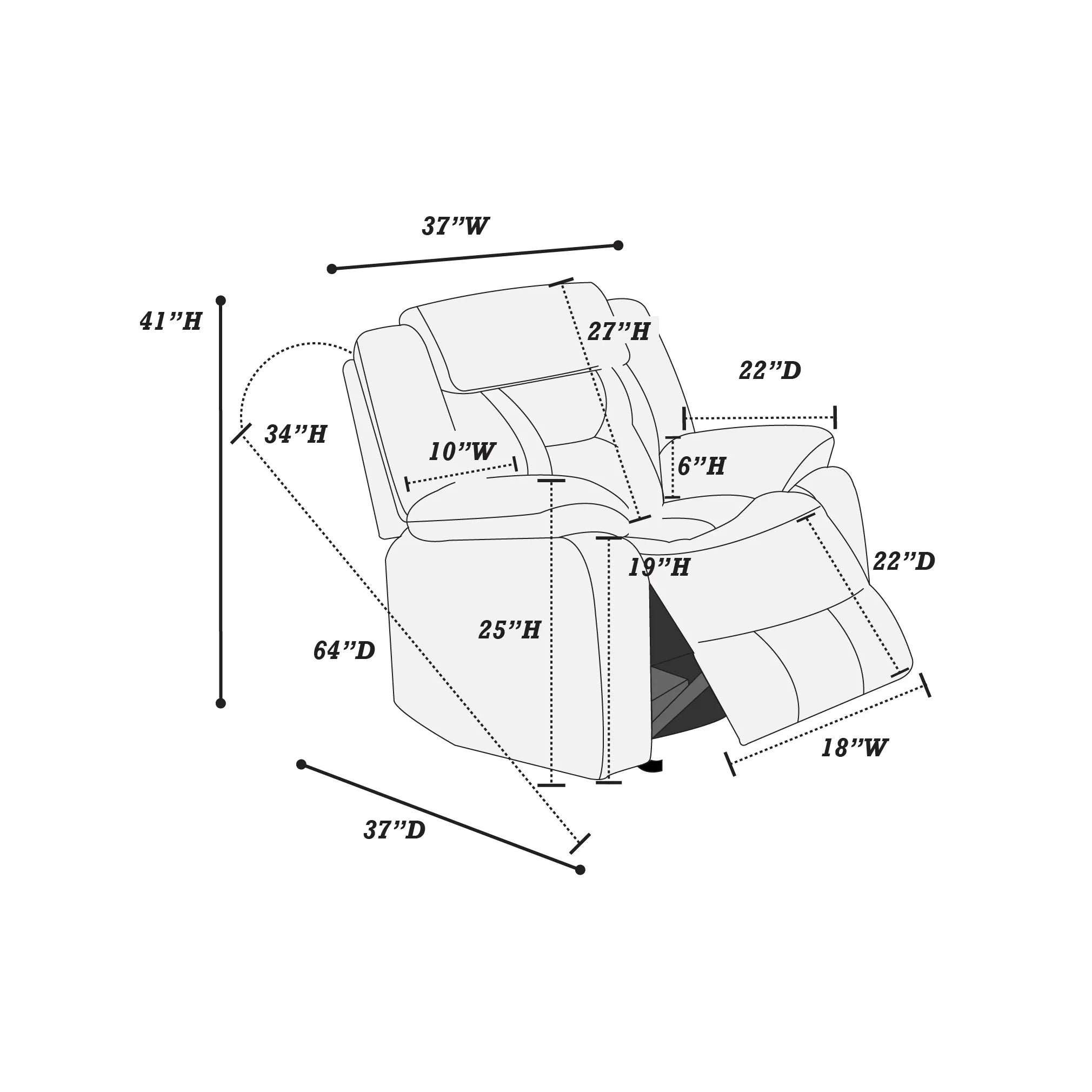 Power Recliner Single || F86294 / F86297