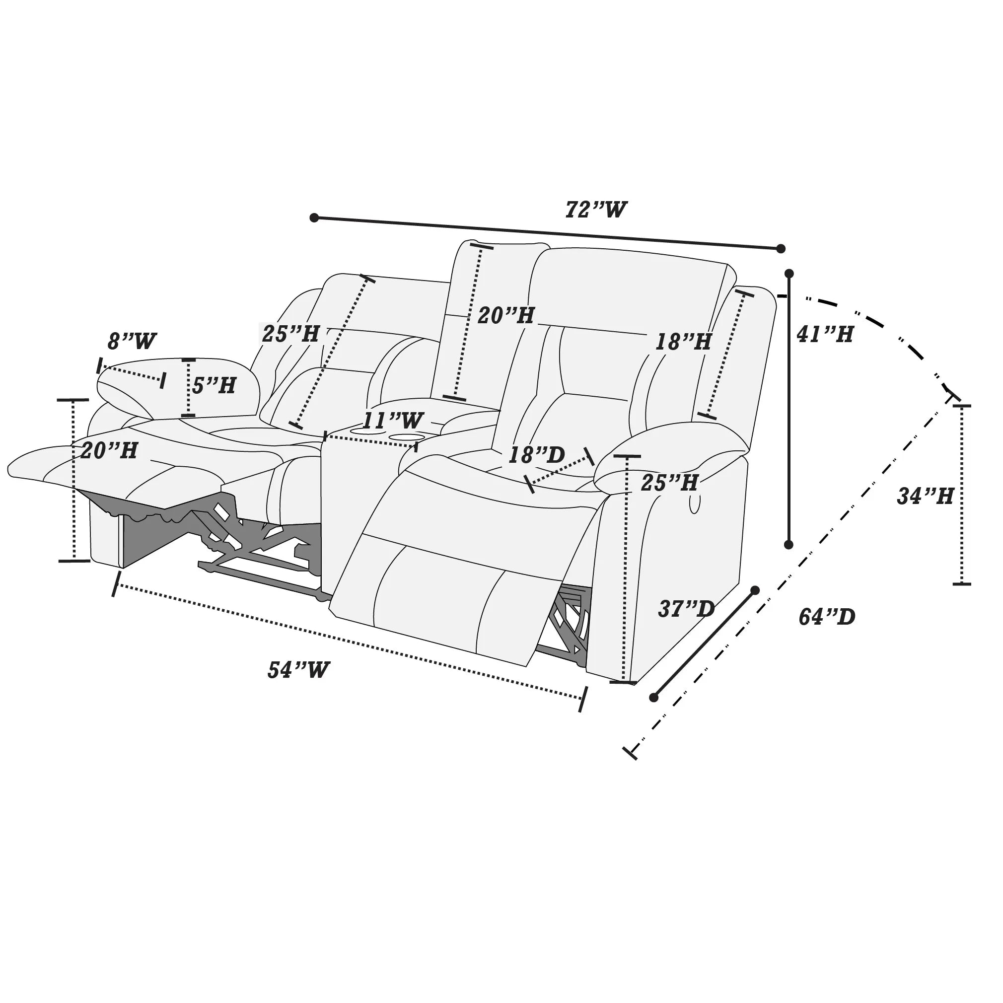Power Reclining Loveseat ||  F86295 / F86298