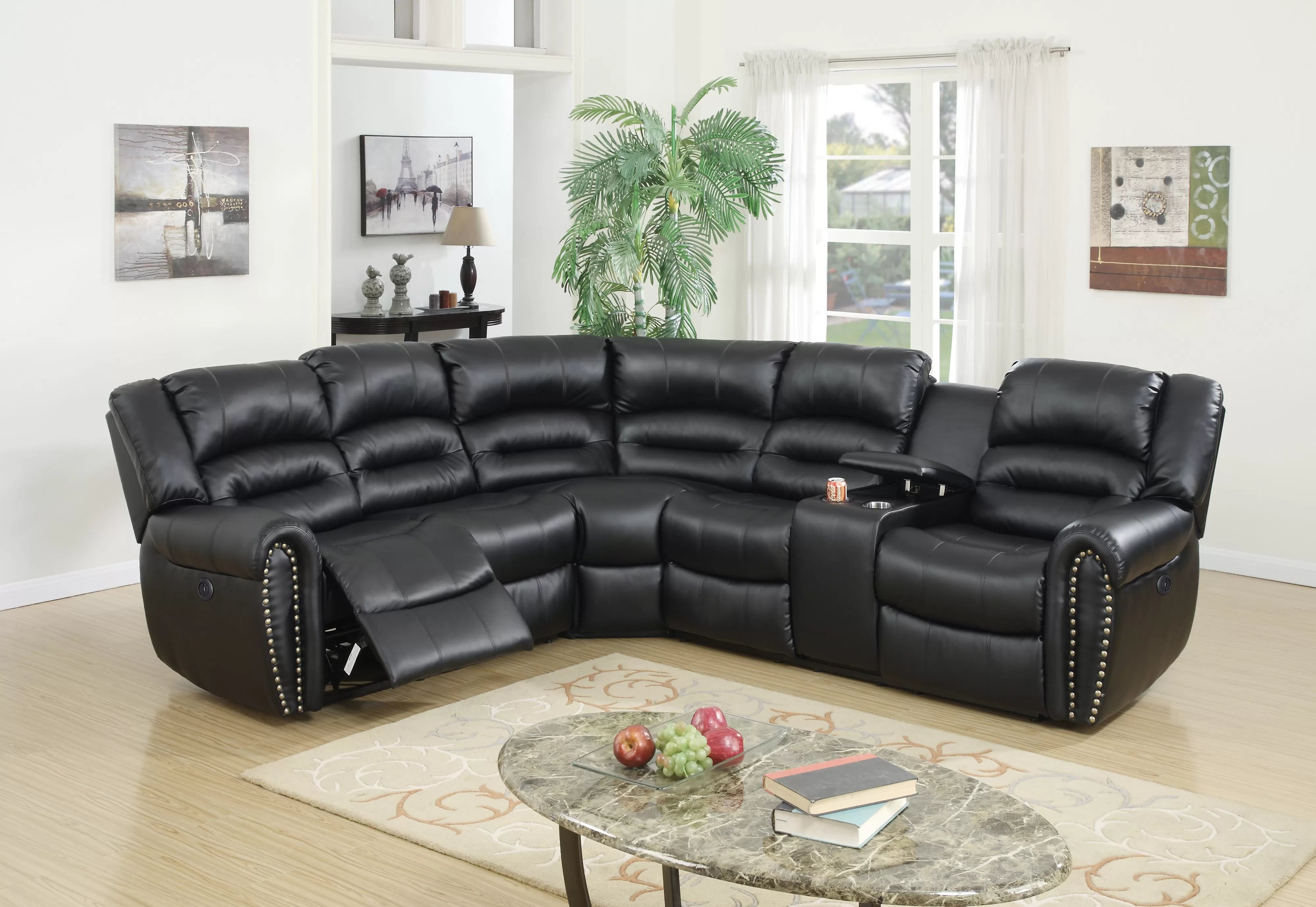 Power Reclining Sectional || F86612