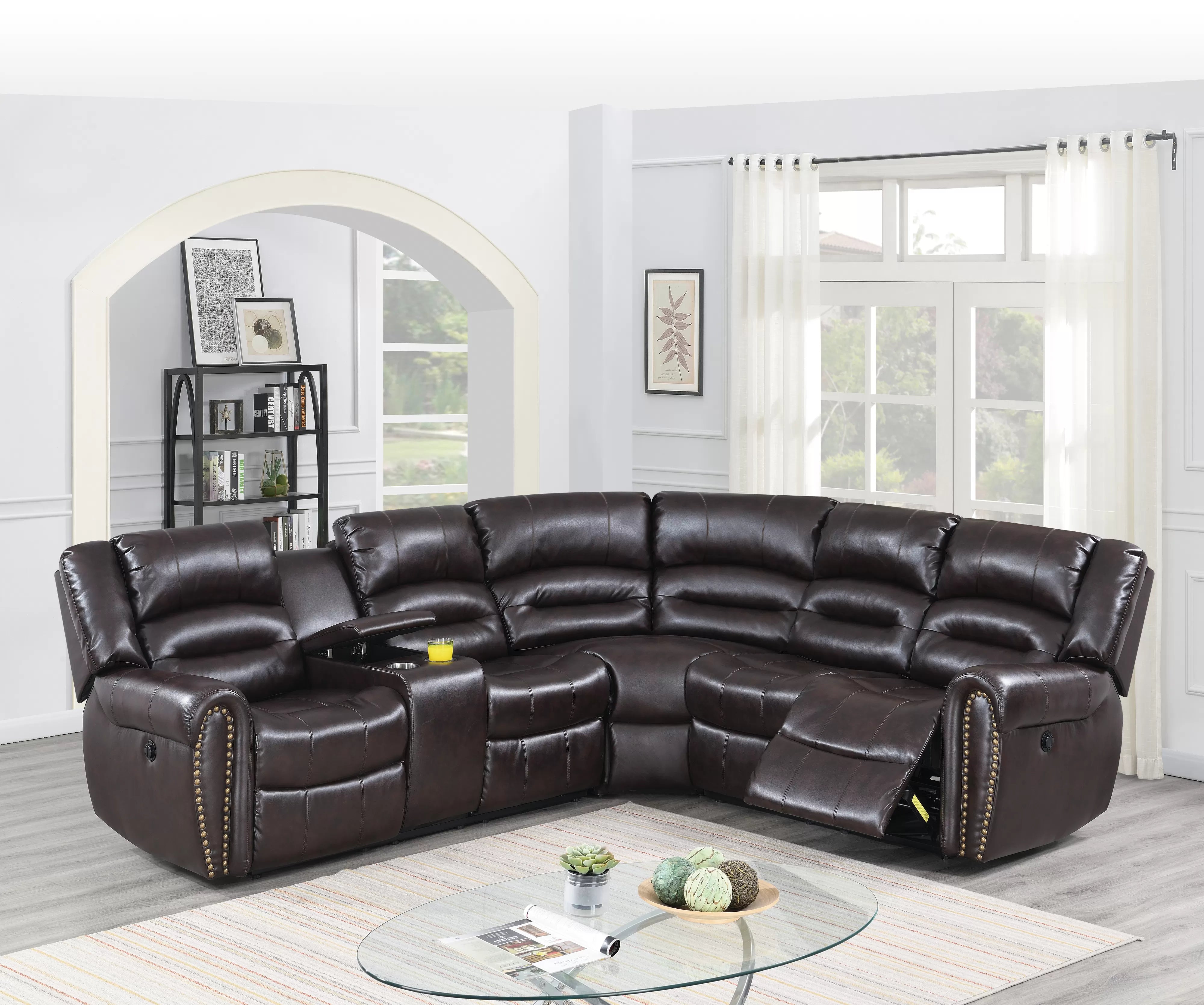 Power Reclining Sectional || F86613