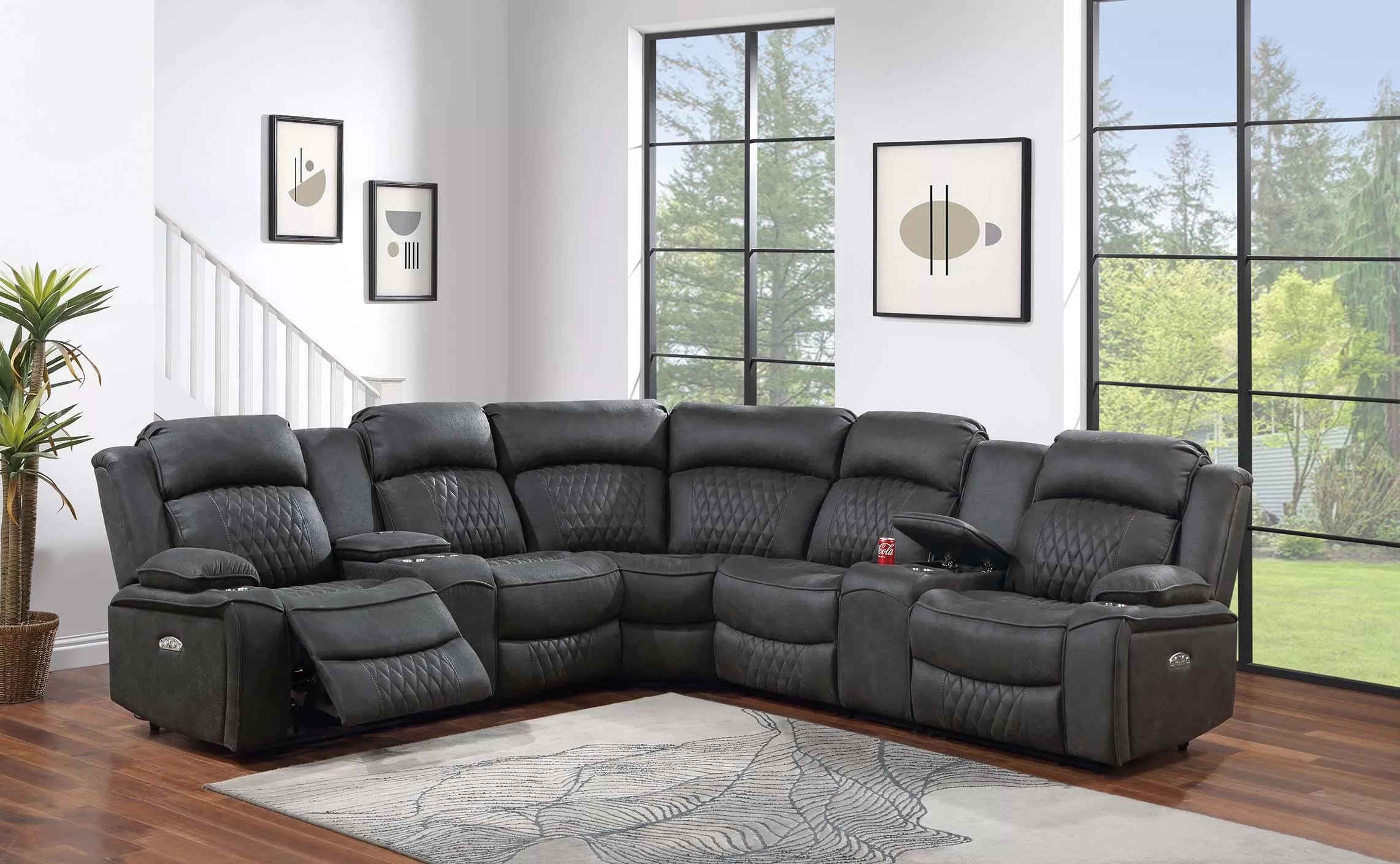 Power Reclining Sectional || F86632 / F86633